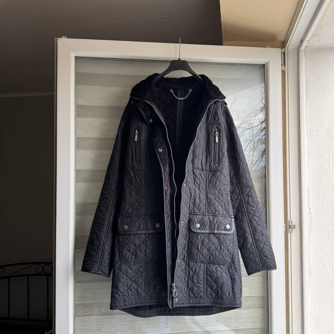 Barbour Barbour Quilted Katana Fur Nylon Moto Black Racing Jacket Size M / US 6-8 / IT 42-44 - 2 Thumbnail