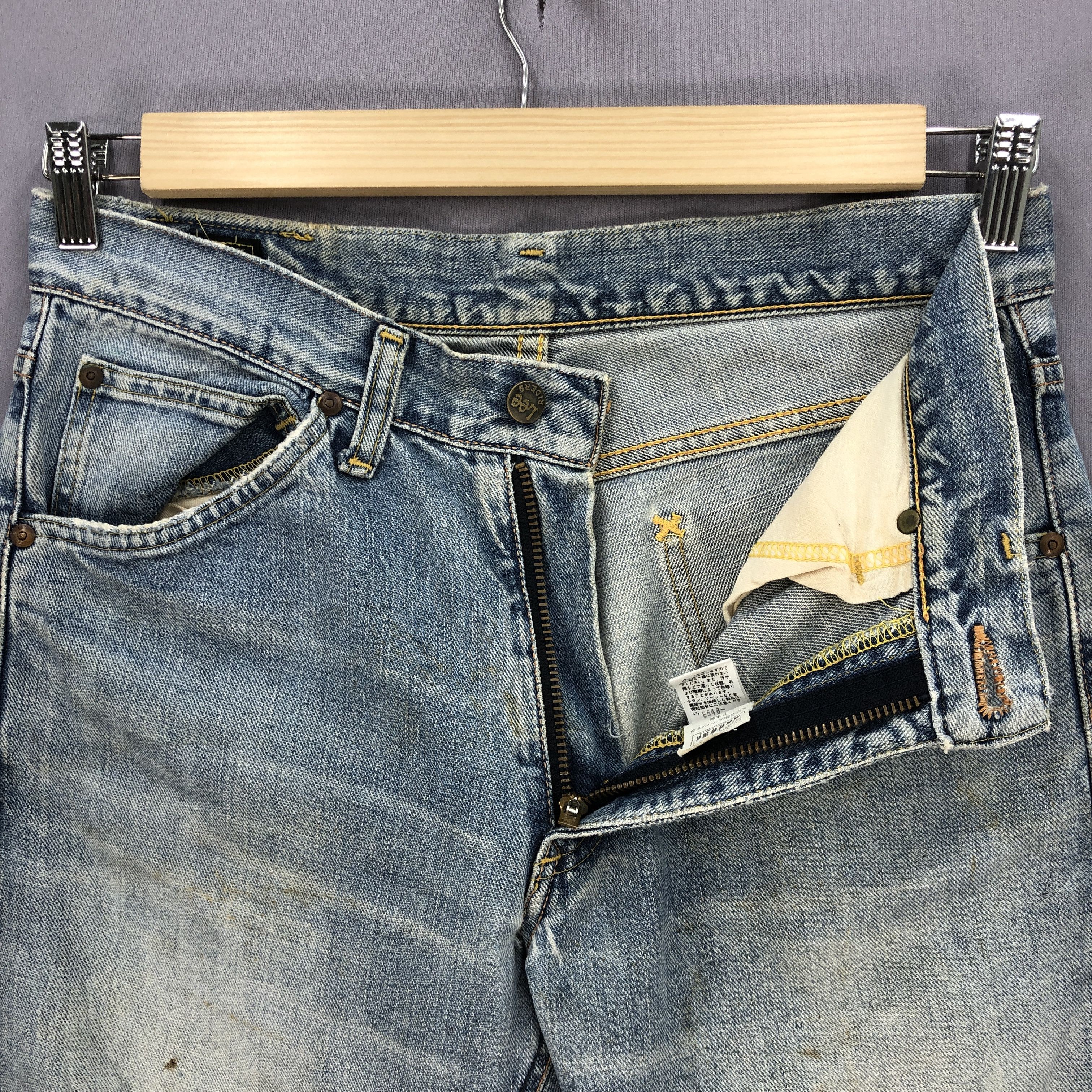 Lee Vintage 80's Lee Selvedge Jeans Lee Distressed Faded Denim Size US 30 / EU 46 - 5 Thumbnail