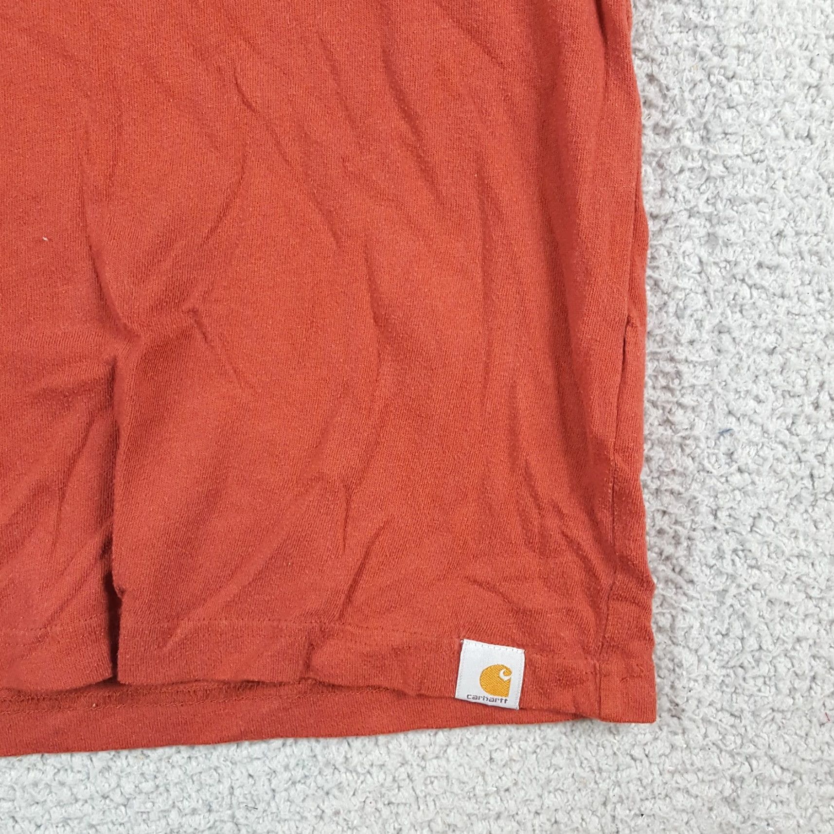 Carhartt VINTAGE Carhartt Workwear Spell Out Logo T Shirt Mens Size M Relaxed Rust Red 90s Workwear Logo Embroidered Cotton Shirt Size US M / EU 48-50 / 2 - 3 Thumbnail
