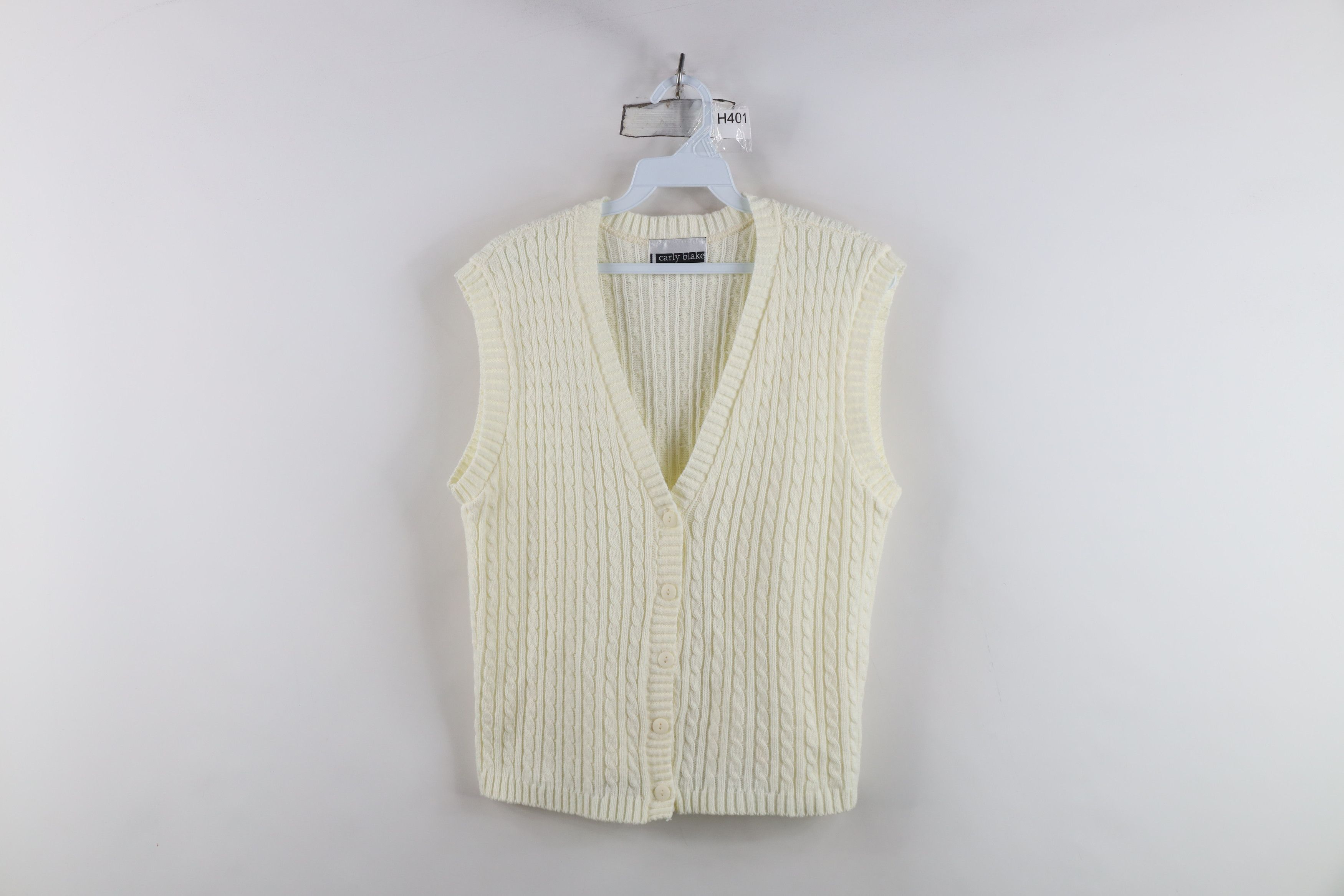 Vintage Vintage 90s Streetwear Chunky Cable Knit Sweater Vest USA Size M / US 6-8 / IT 42-44 - 1 Thumbnail