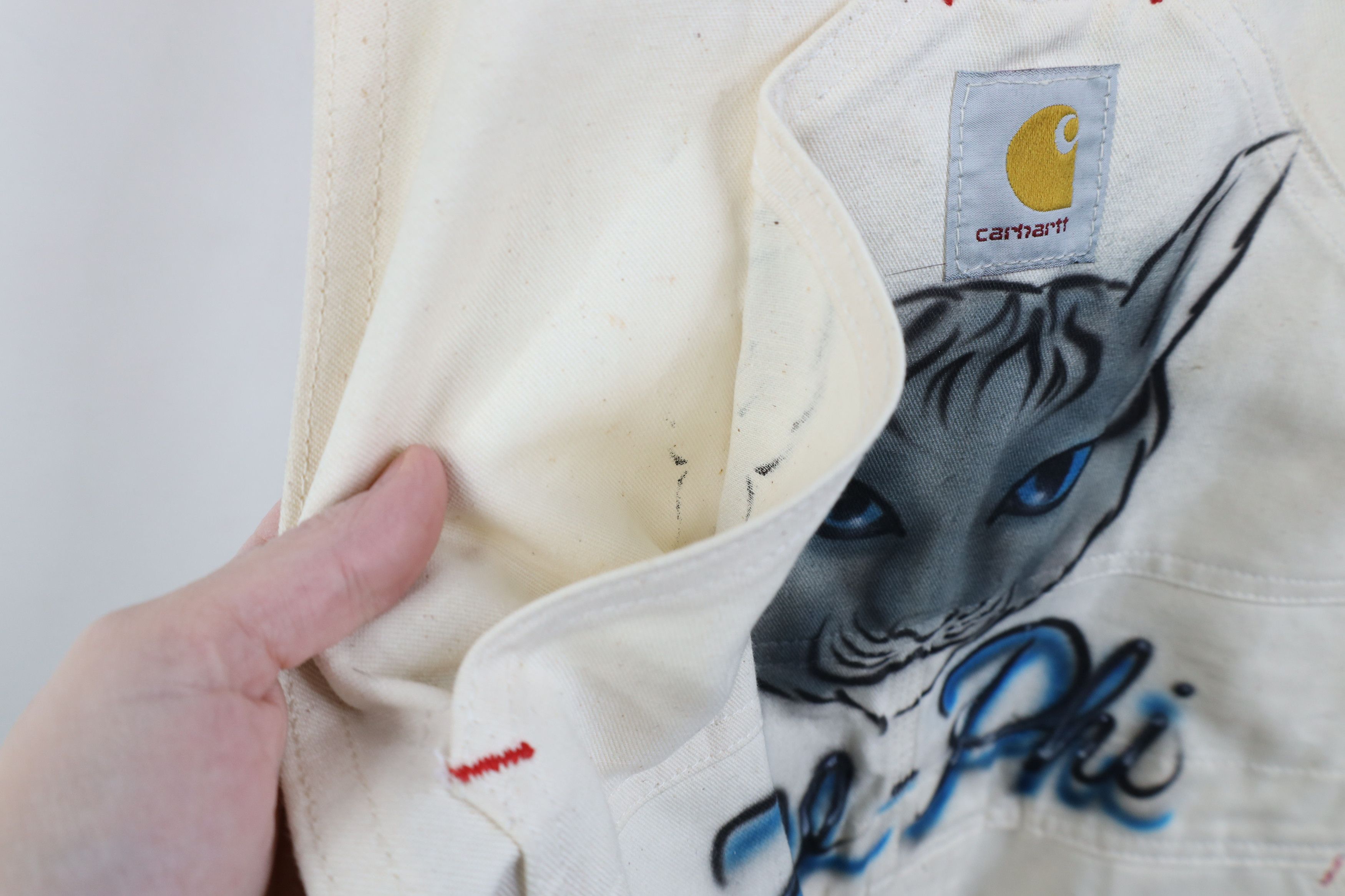 Carhartt Vtg 90s Carhartt Air Brush Zeta Phi Beta Sorority Overalls Size 38" / US 16 / IT 52 - 9 Thumbnail