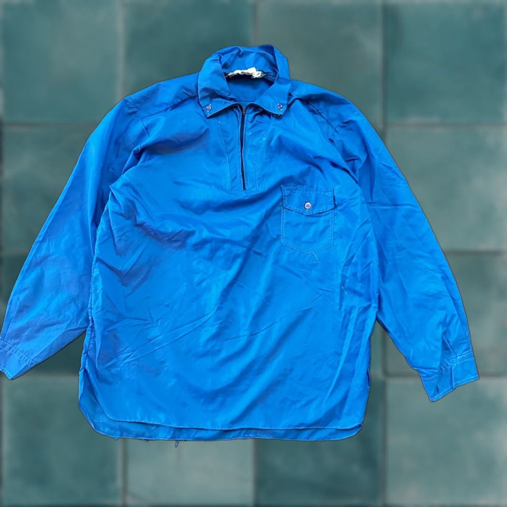 VINTAGE Eiger Extreme WINDSTOPPER Jacket Parka XL Nylon Blue 80s 70s Mountain Japan Mens