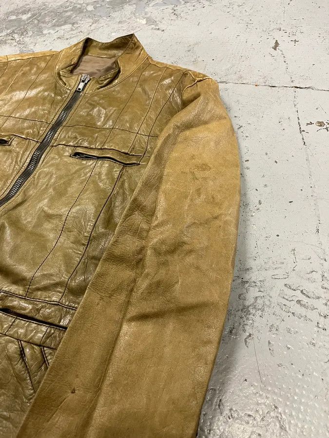 Rick Owens AW2004 Rick Owens Cargo Pocket Khaki Leather Jacket Size US M / EU 48-50 / 2 - 7 Thumbnail