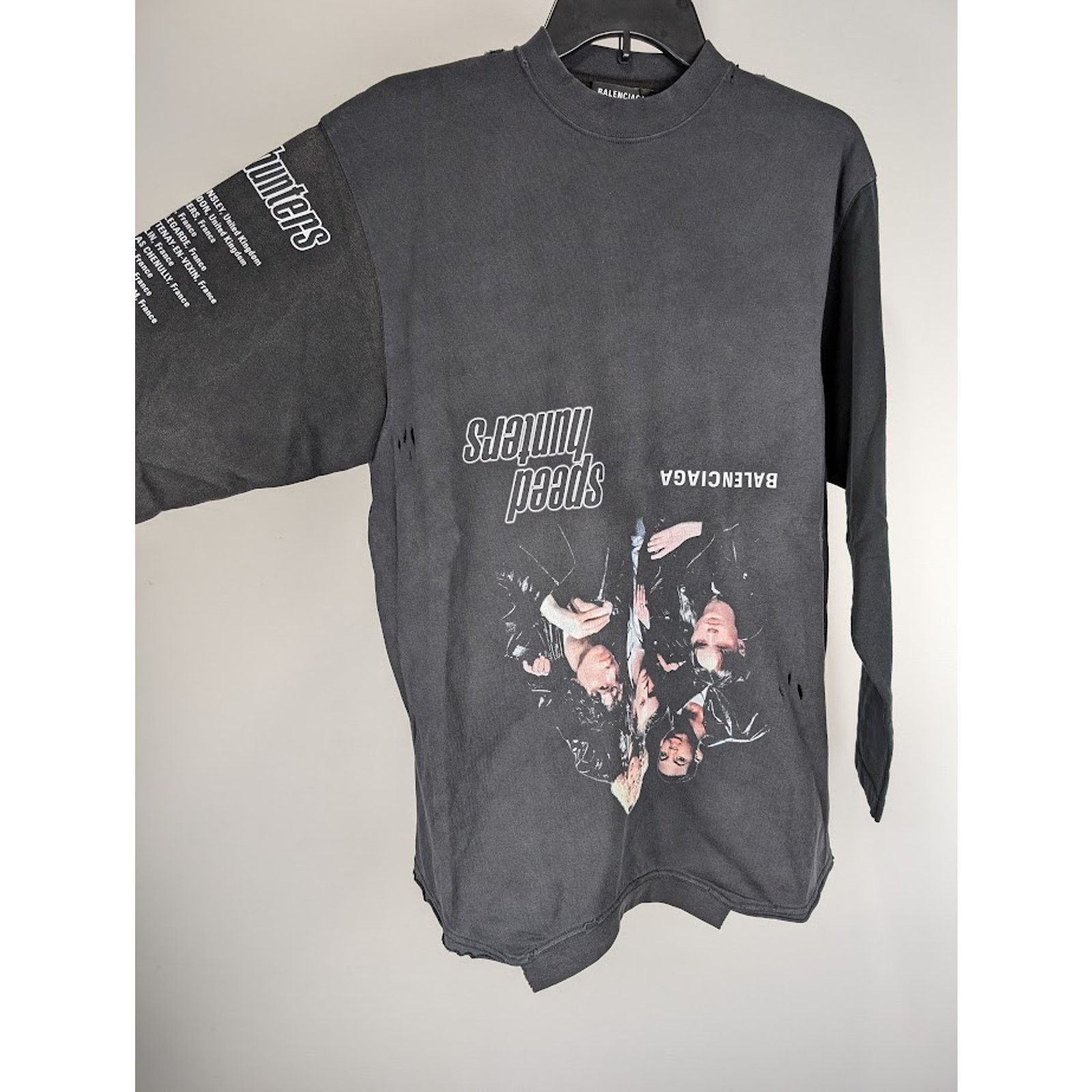 Balenciaga o1rshd1 Speed Hunter Long Sleeve T-Shirt in Black Size US L / EU 52-54 / 3 - 7 Thumbnail