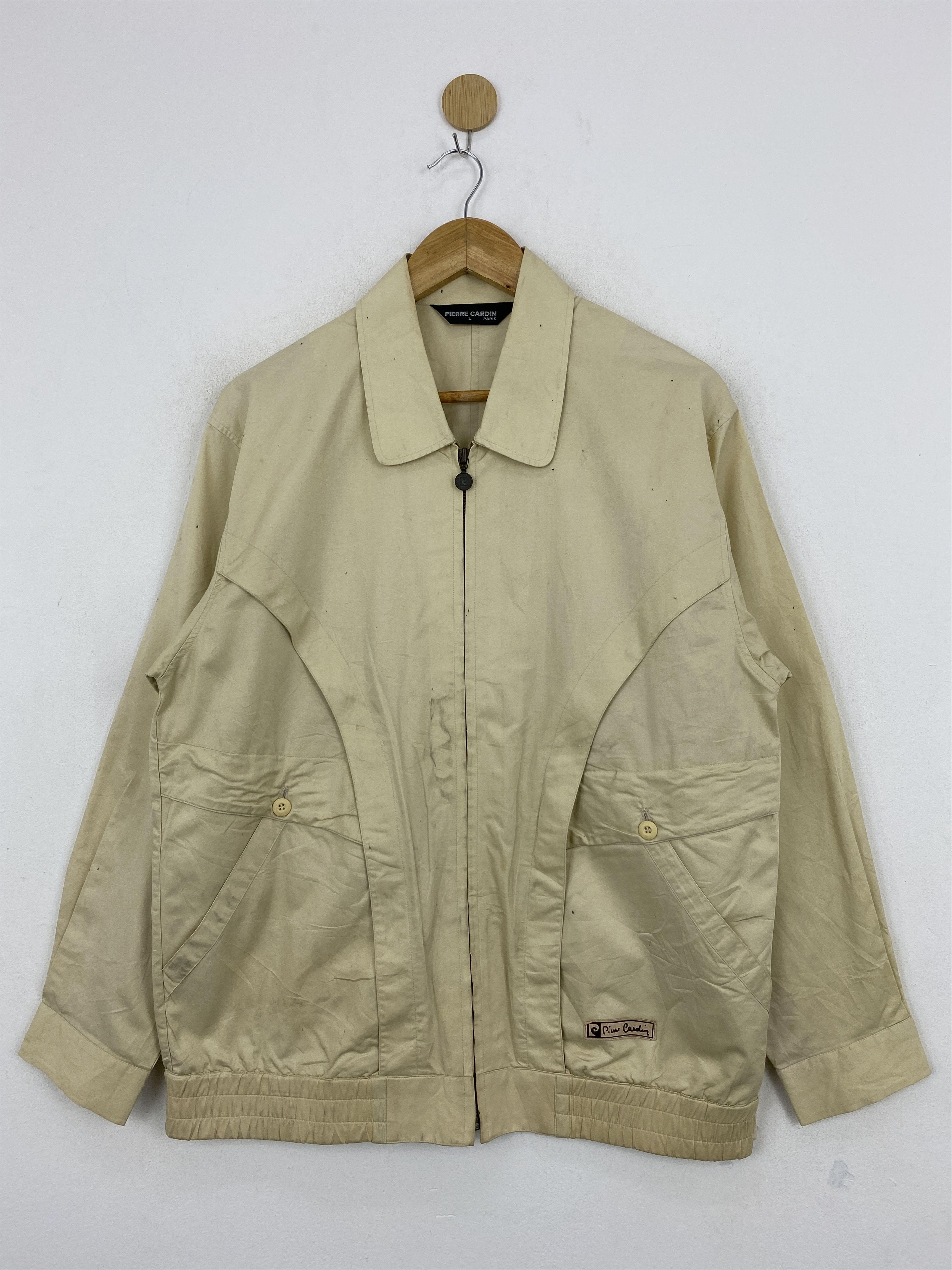 Pierre Cardin Vintage Pierre Cardin Light Cream Zipper Jacket JA0104 Size US L / EU 52-54 / 3 - 1 Thumbnail