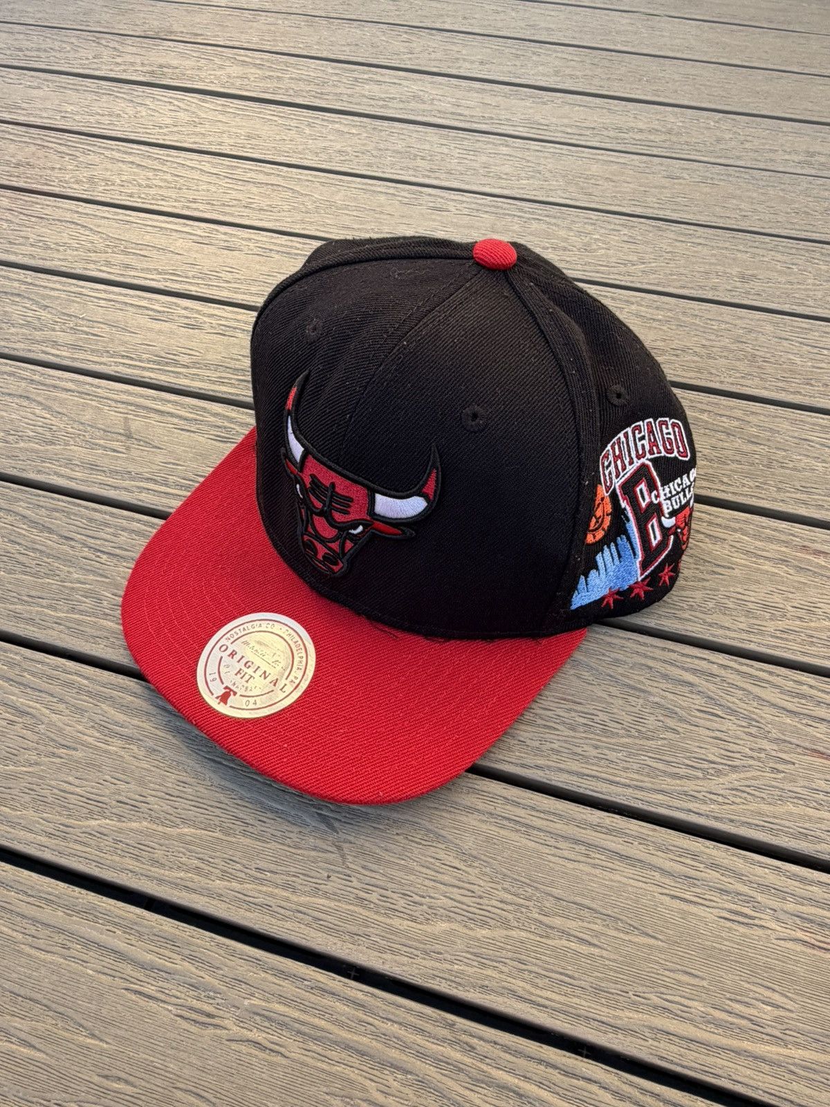 Mitchell & Ness Mitchell & Ness Chicago Bulls Snapback Hat Black Red NBA Size ONE SIZE - 1 Thumbnail