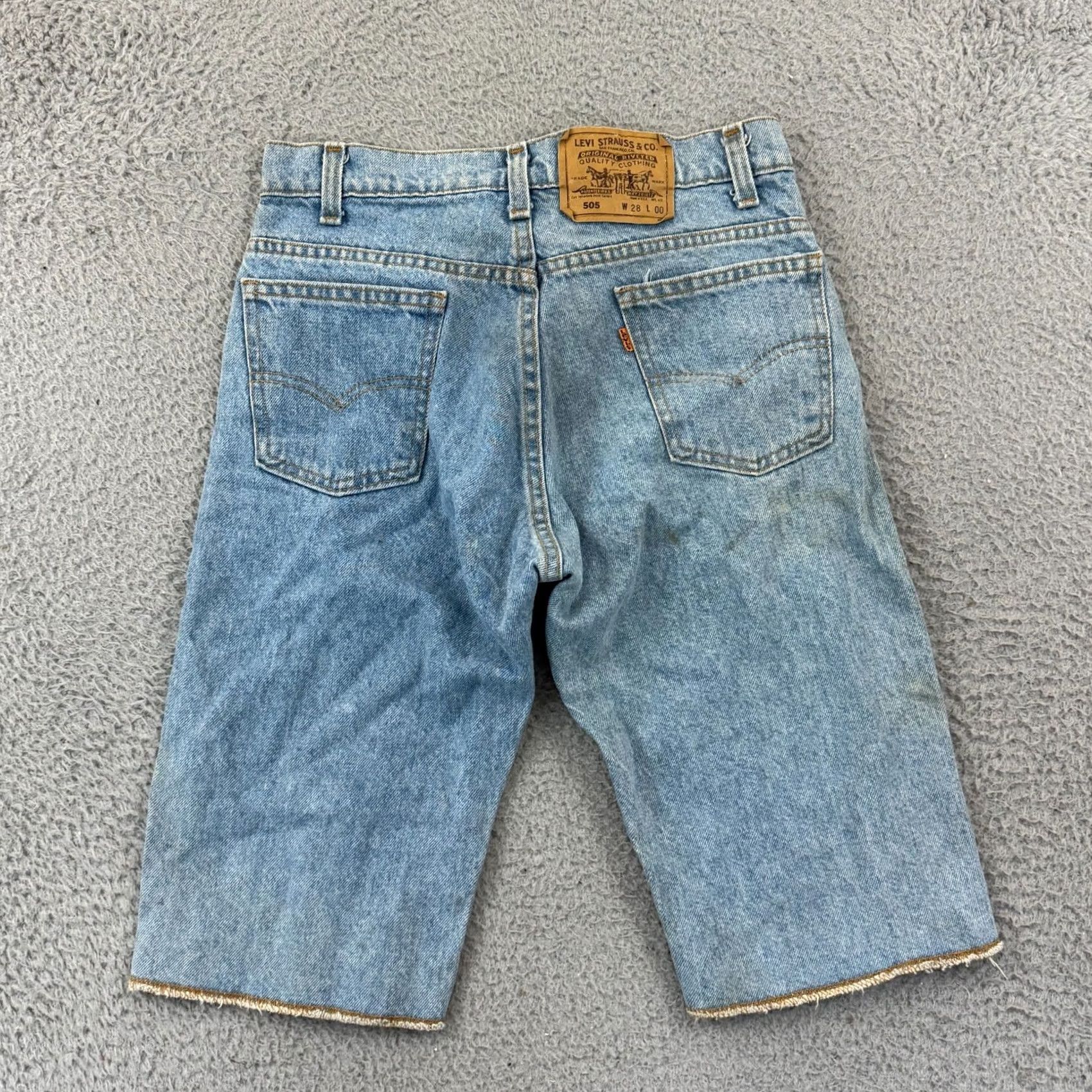 Levi's Vintage Levi's 505 Jeans Shorts Mens 28 Orange Tab Cut Off Loose Skater Y2K 12" Shirt? Size US 28 / EU 44 - 2 Thumbnail