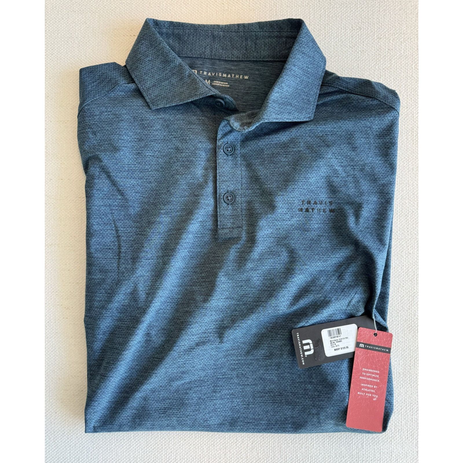 TravisMathew Travis Mathew Polo - Men's (M) Blue Size US M / EU 48-50 / 2 - 3 Thumbnail