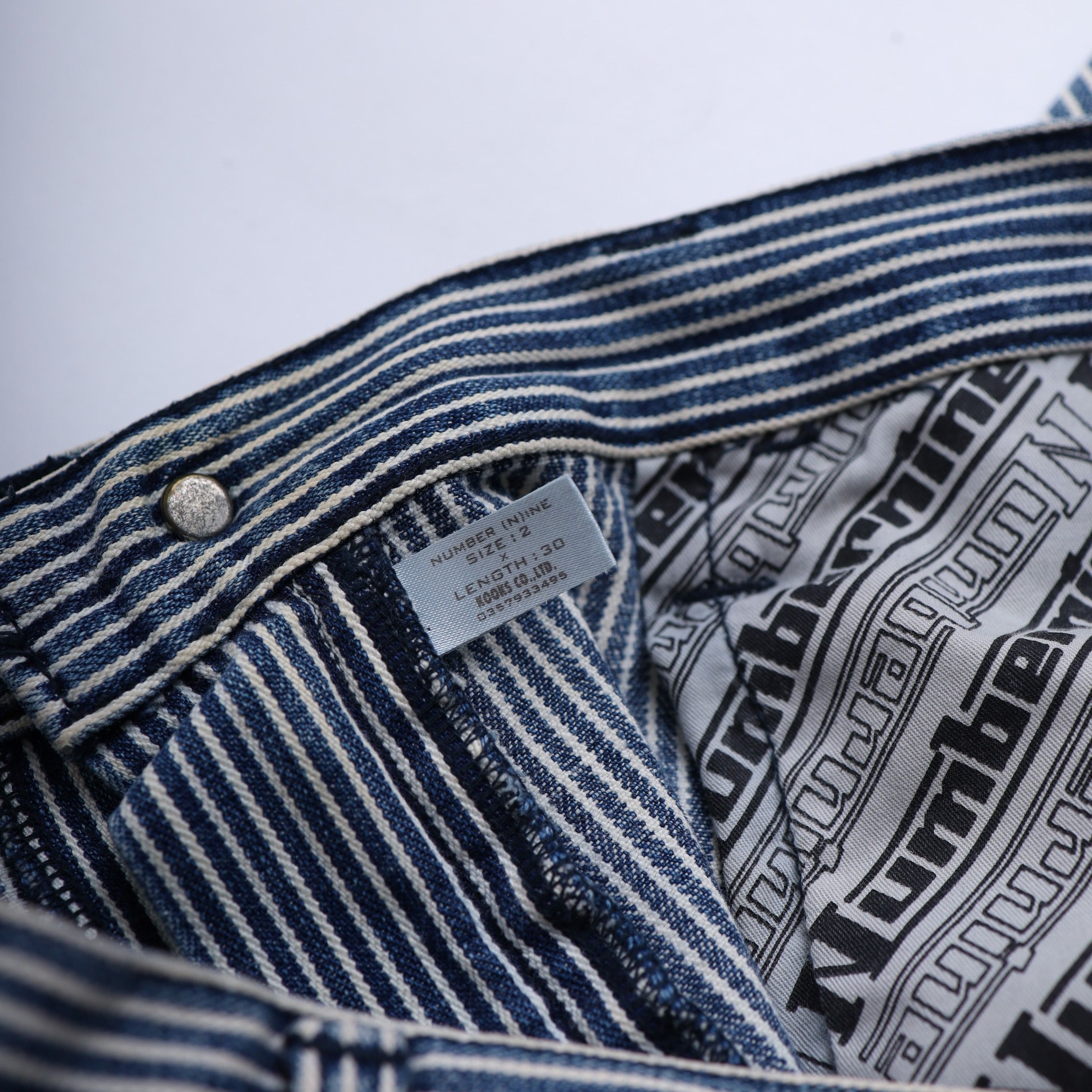 Number (N)ine Number Nine Pinstripe Painter Pants Size US 32 / EU 48 - 4 Thumbnail