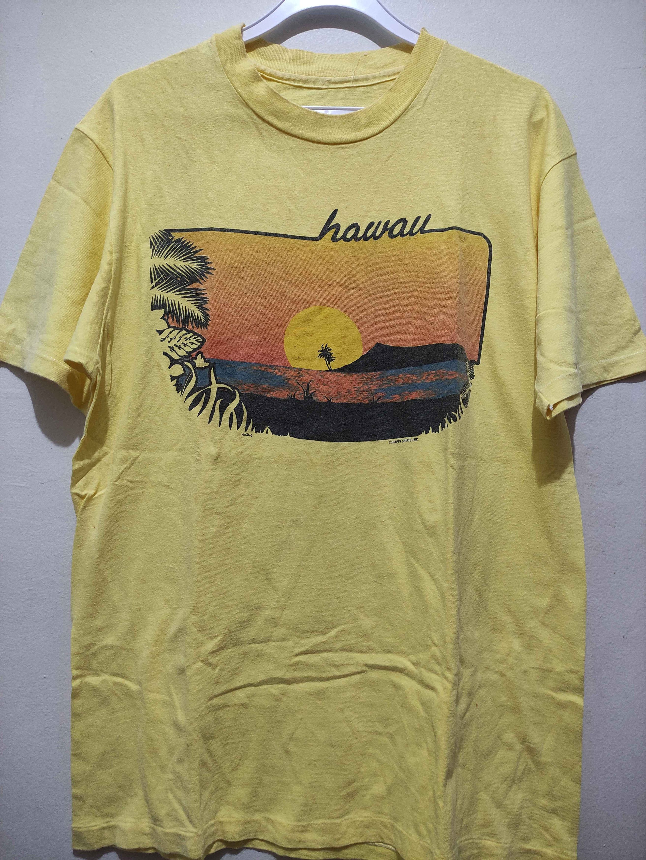 Vintage VINTAGE 80’S HAWAII SUNSET T-SHIRT Size US L / EU 52-54 / 3 - 4 Thumbnail