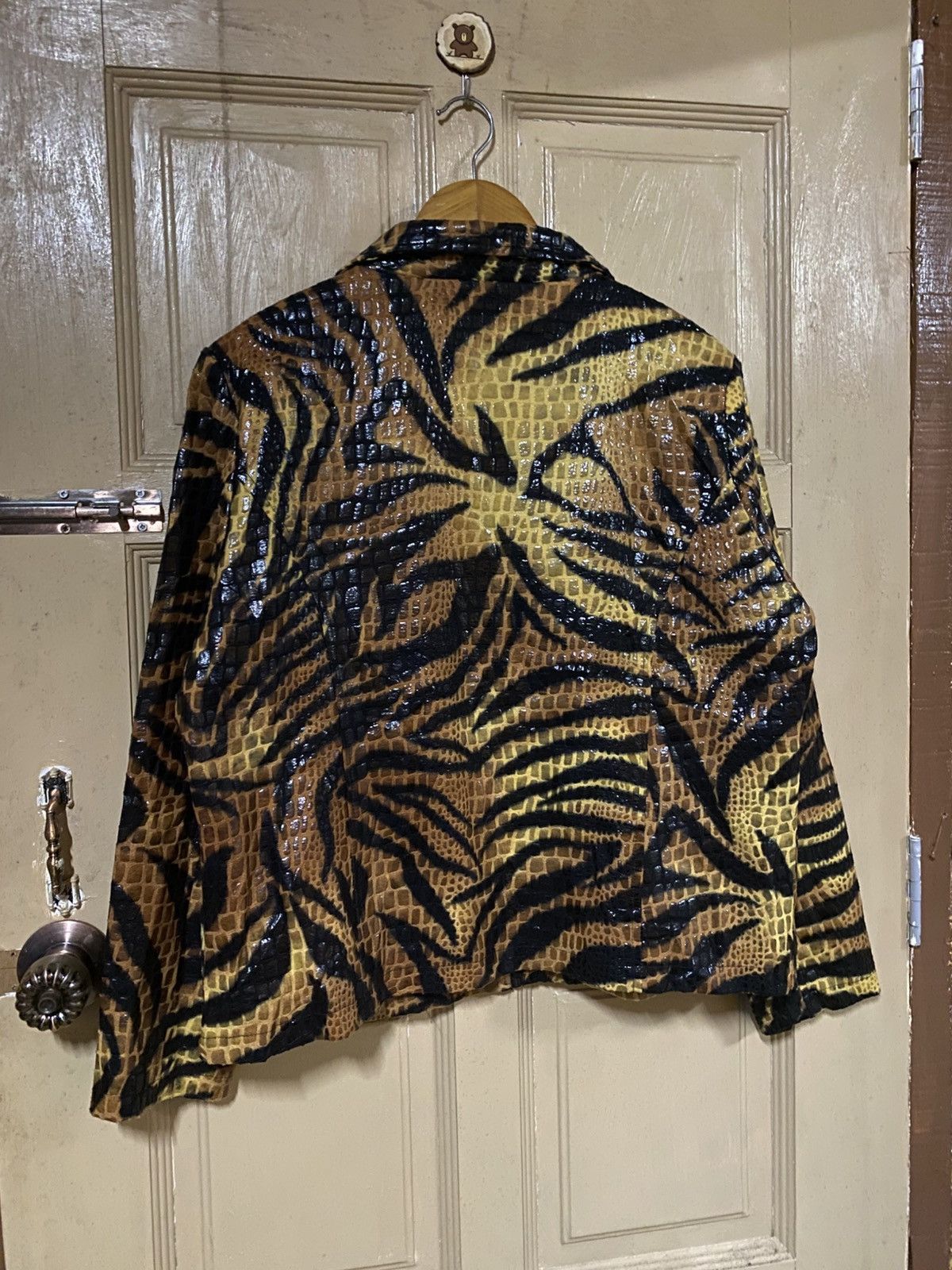 Designer × If Six Was Nine Vintage Selene Sport Tiger Print Faux Snakeskin Jacket Size XL / US 12-14 / IT 48-50 - 10 Thumbnail