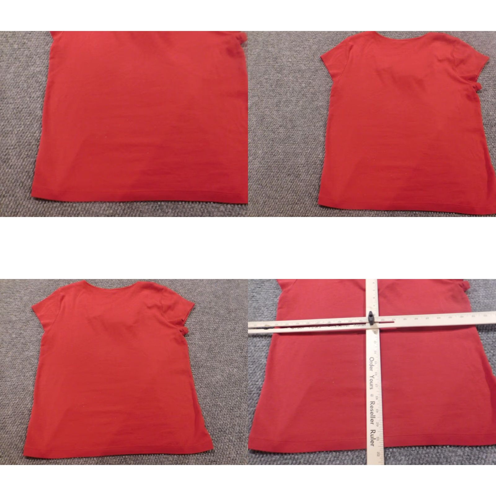 Nine West Nine West Blouse Womens L Red Pullover Casual Rayon Crew Neck Short Sleeve Regular Button Pattern Solid Size L / US 10 / IT 46 - 8 Thumbnail