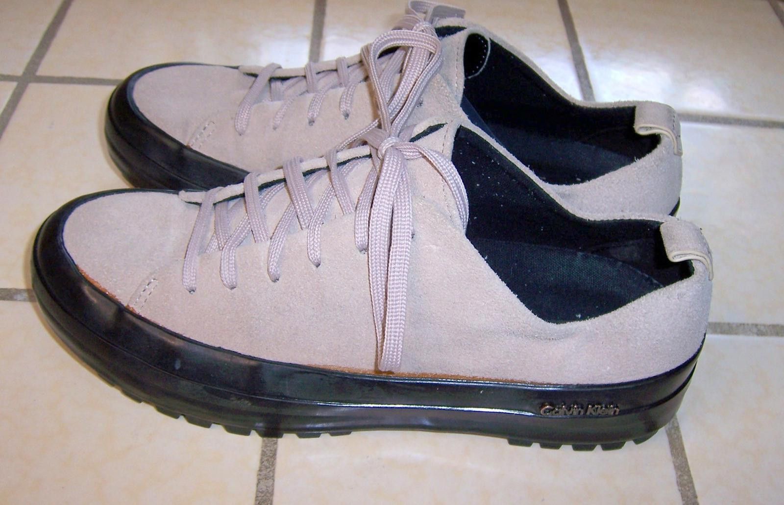 Calvin Klein Calvin Klein Sylvana Tan/Black Suede Platform Sneakers - W6 Size US 6 / IT 36 - 4 Thumbnail