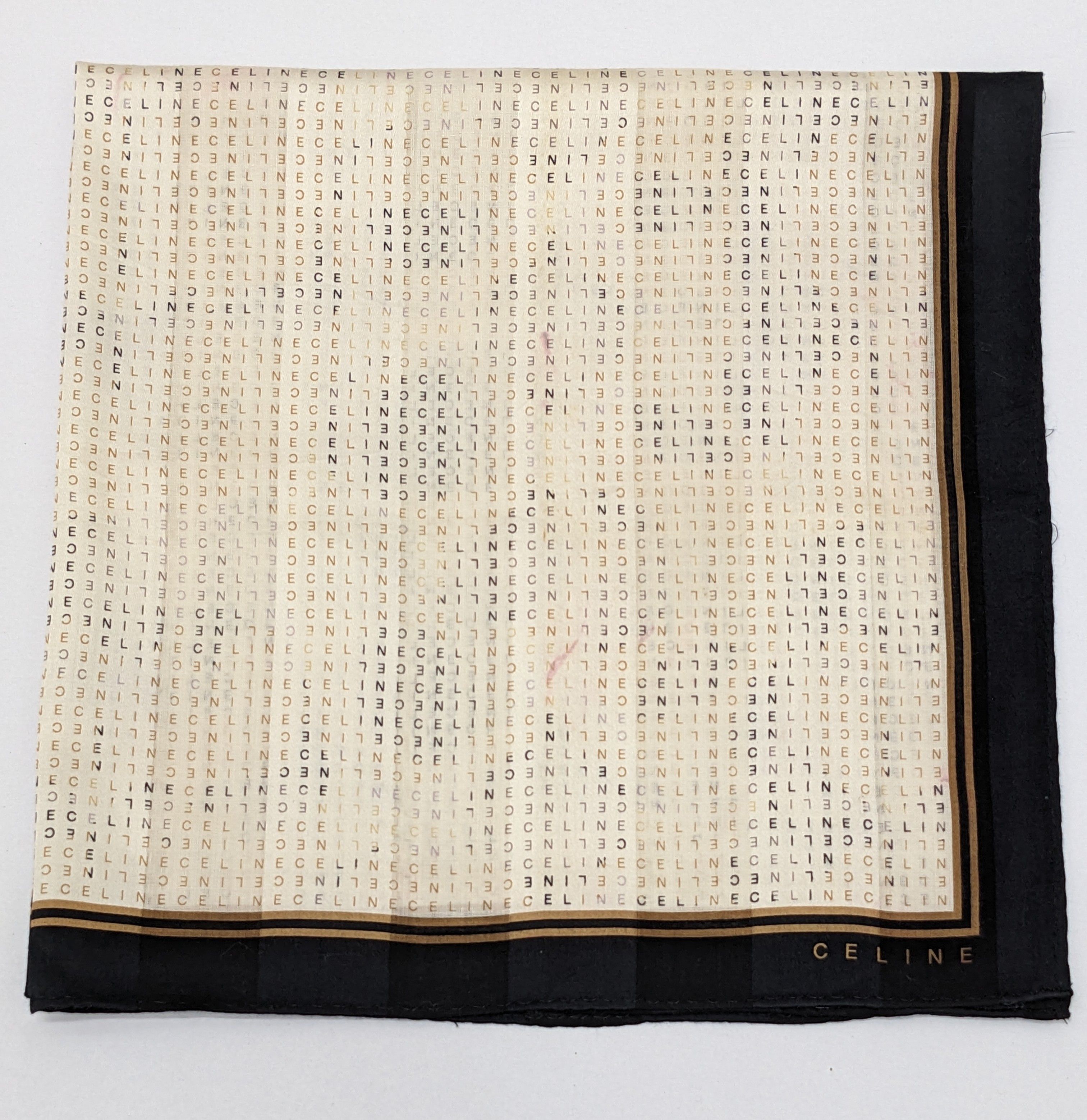 Celine Celine "All Over Print" Pocket Square – Designer Monogram Size ONE SIZE - 1 Thumbnail