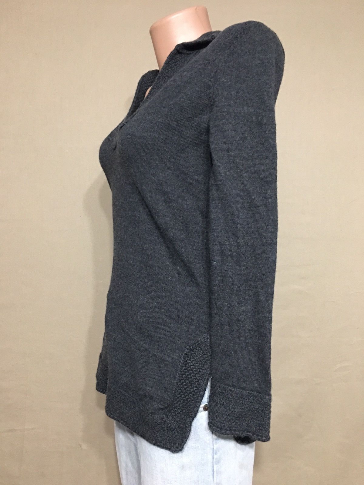 Tory Burch Tory Burch Grey Merino Wool Sweater Size XS Size XS / US 0-2 / IT 36-38 - 4 Thumbnail