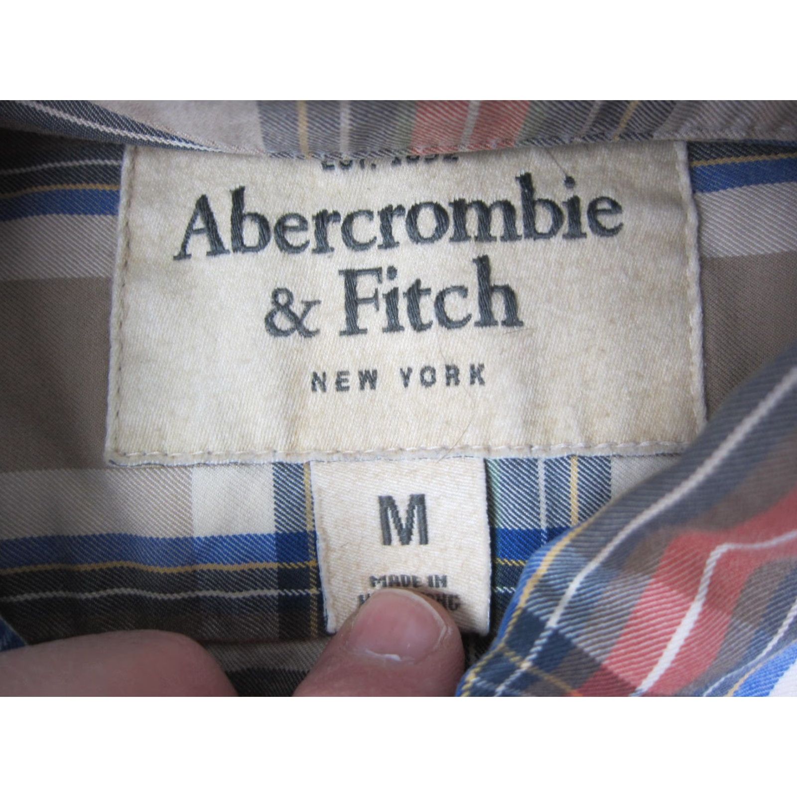 Abercrombie & Fitch VINTAGE Abercrombie & Fitch Shirt Mens M Plaid Button-Up Long Sleeve Collared Western Casual Brown Size US M / EU 48-50 / 2 - 4 Thumbnail