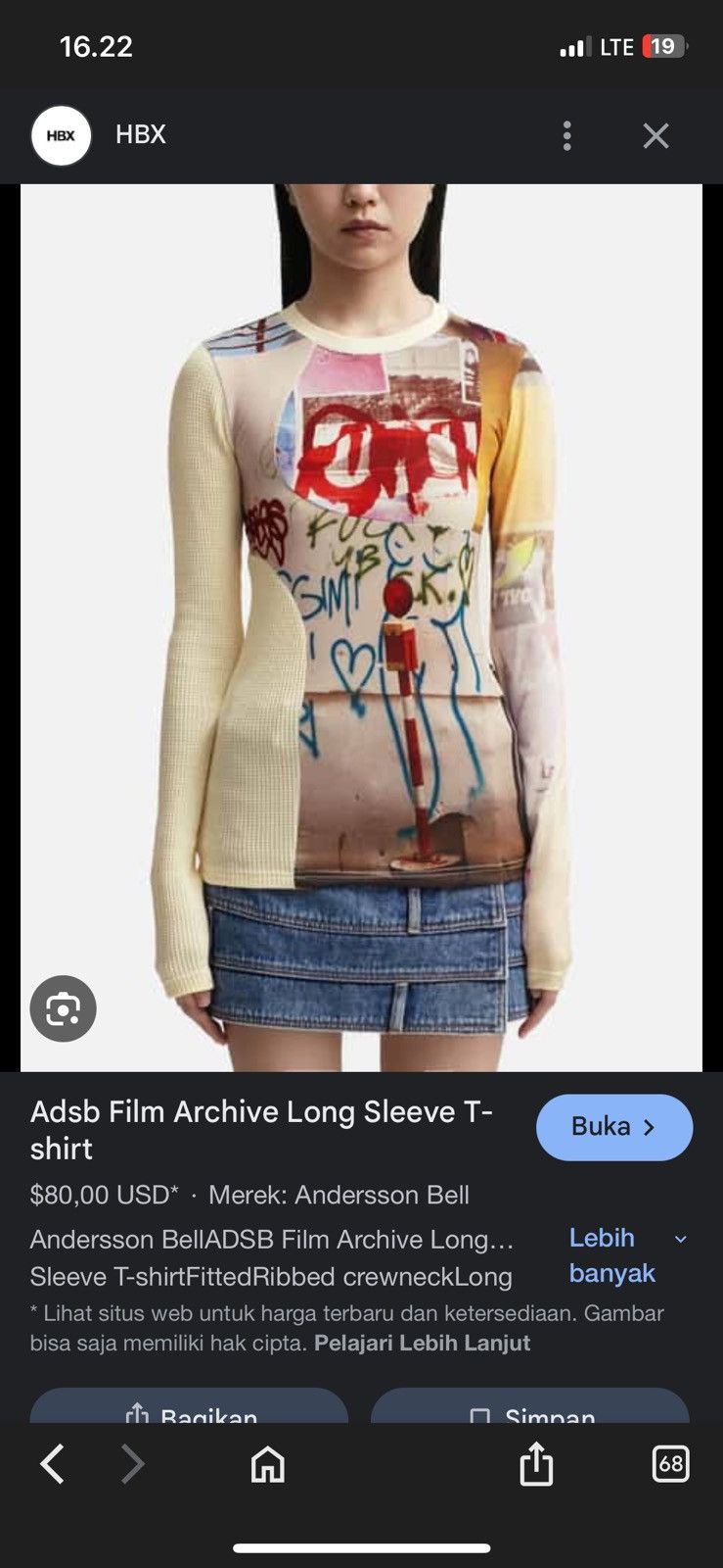 Andersson Bell Andersson Bell Multicolor Film Archive Long Sleeve T-shirt Size XS / US 0-2 / IT 36-38 - 3 Thumbnail