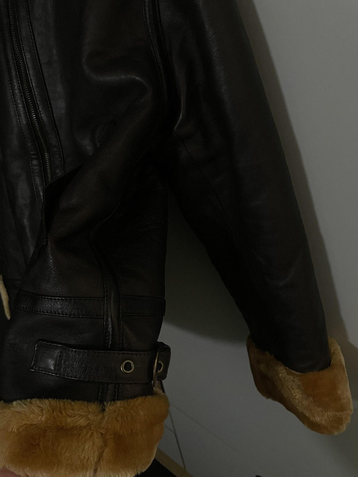 Vintage Vintage Leather Jacket - Shearling Jacket Size US S / EU 44-46 / 1 - 5 Thumbnail