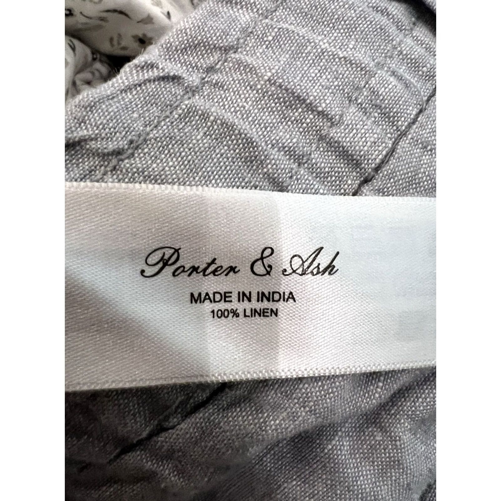 Rue Porter Porter and Ash 100% Linen Pants Drawstring Pockets Size 32 Light Blue Size US 32 / EU 48 - 7 Thumbnail