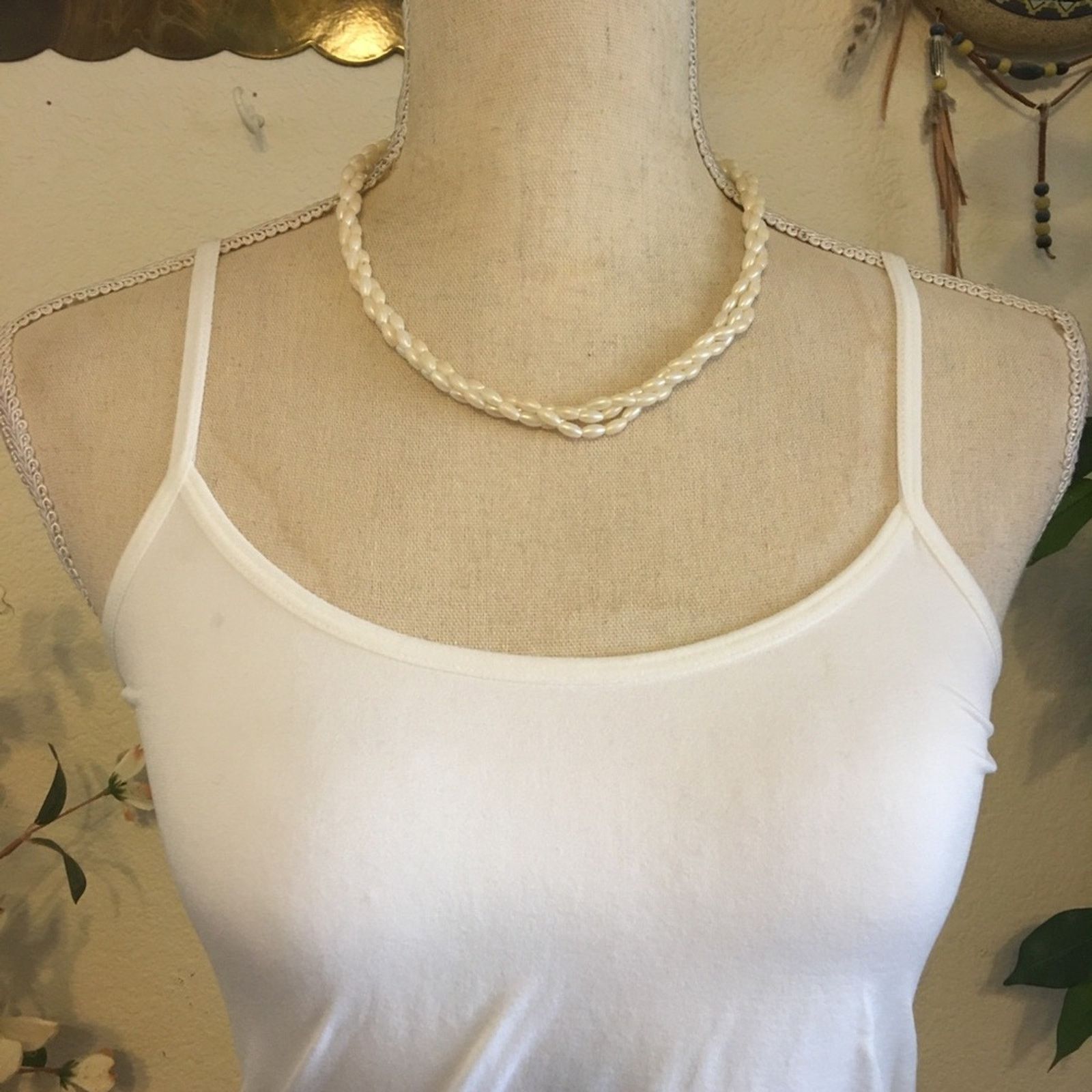 Vintage Vintage 80s twisted triple strand pearl necklace Size ONE SIZE - 3 Thumbnail