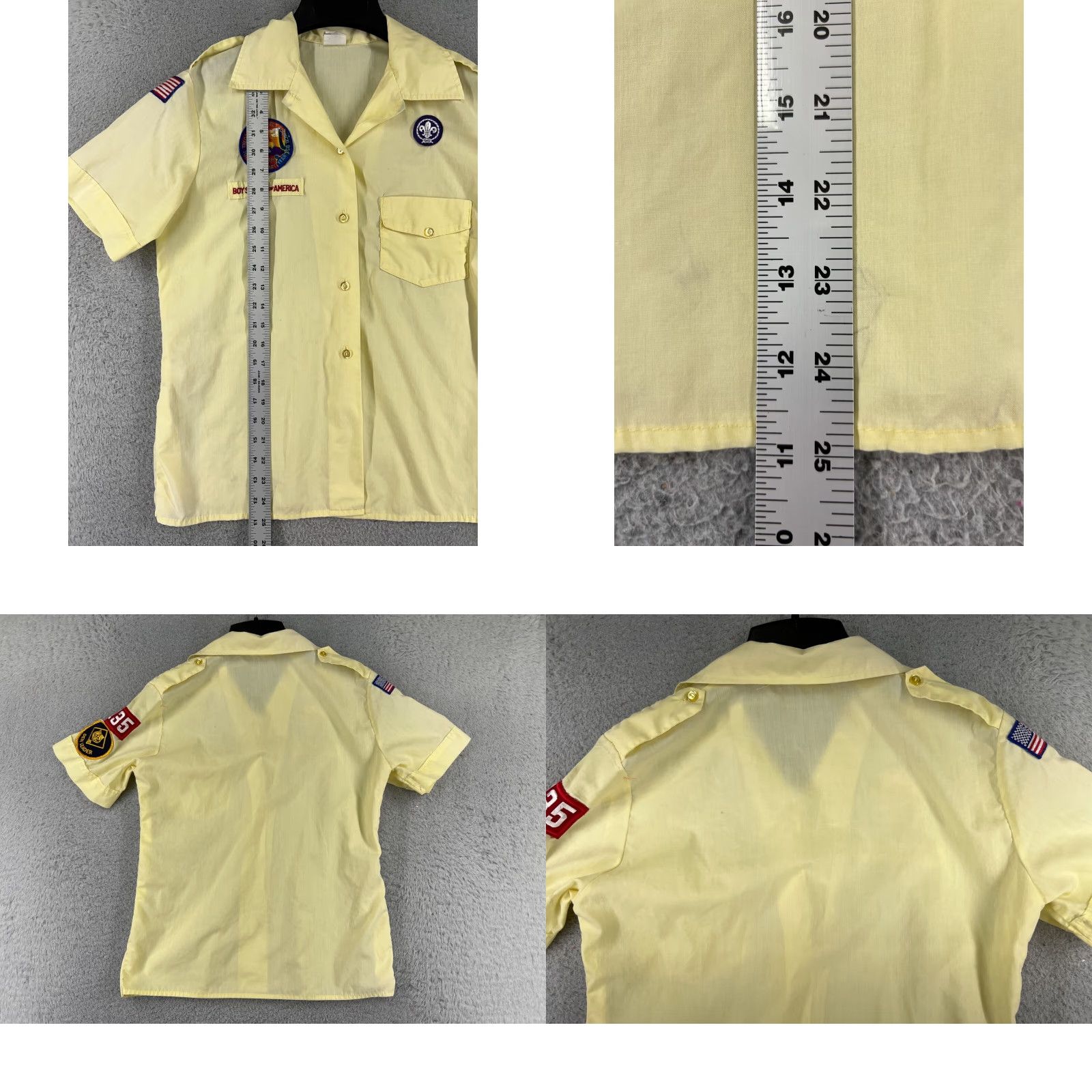 Vintage VINTAGE Boy Scouts of America Shirt Women 14 Yellow 90s Official Blouse Button Up READ Womens Size XL / US 12-14 / IT 48-50 - 9 Thumbnail