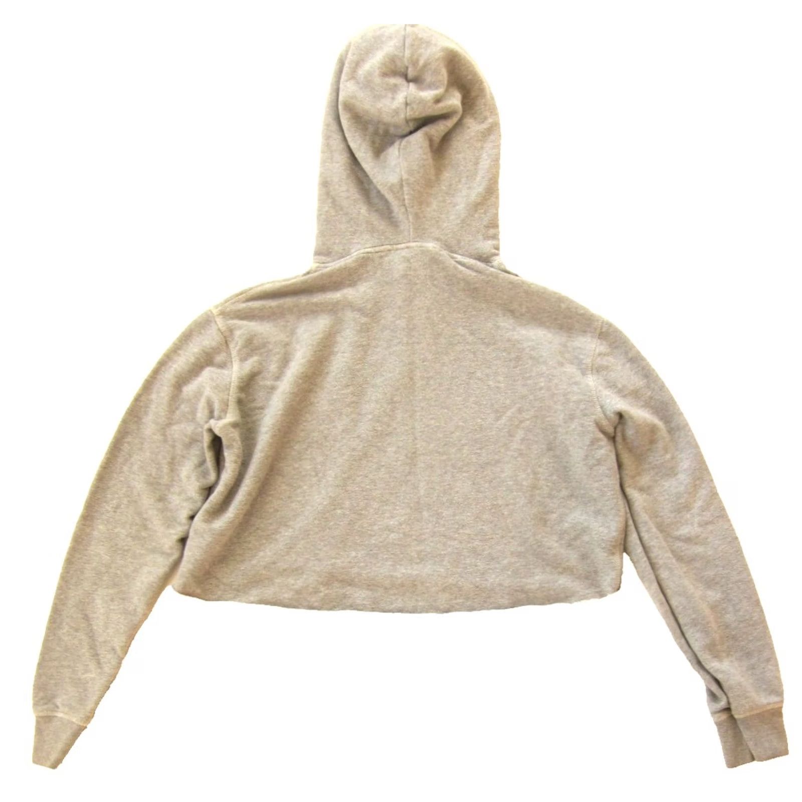 Allsaints ALLSAINTS Soft Cotton Stretch Grey Cut Off Cropped Hoodie Sweatshirt Women Small Size S / US 4 / IT 40 - 3 Thumbnail