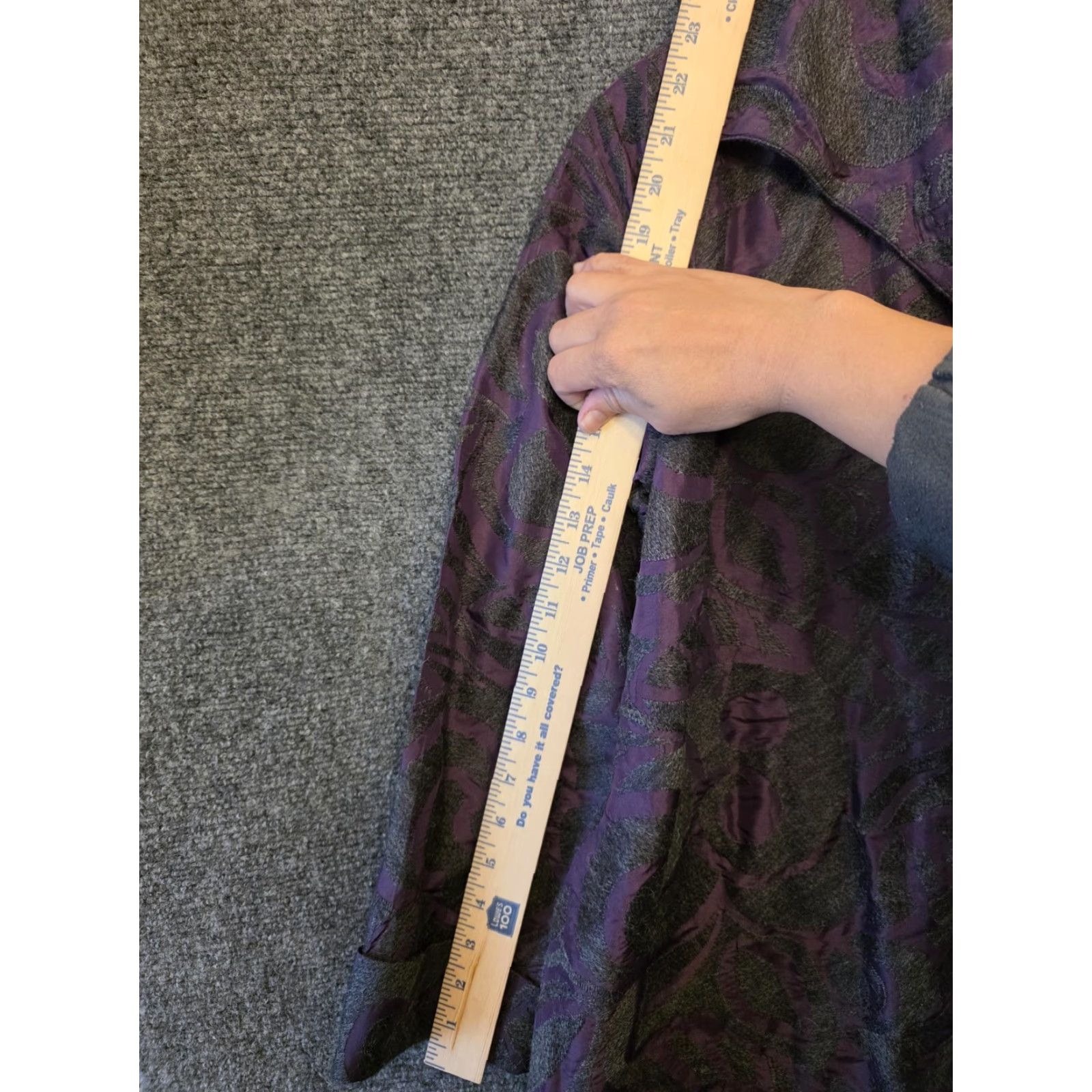 Vintage Kathleen Sommers Coat Womens M Purple Paisley 3/4 Sleeve Single Button Overcoat USA Size M / US 6-8 / IT 42-44 - 6 Thumbnail
