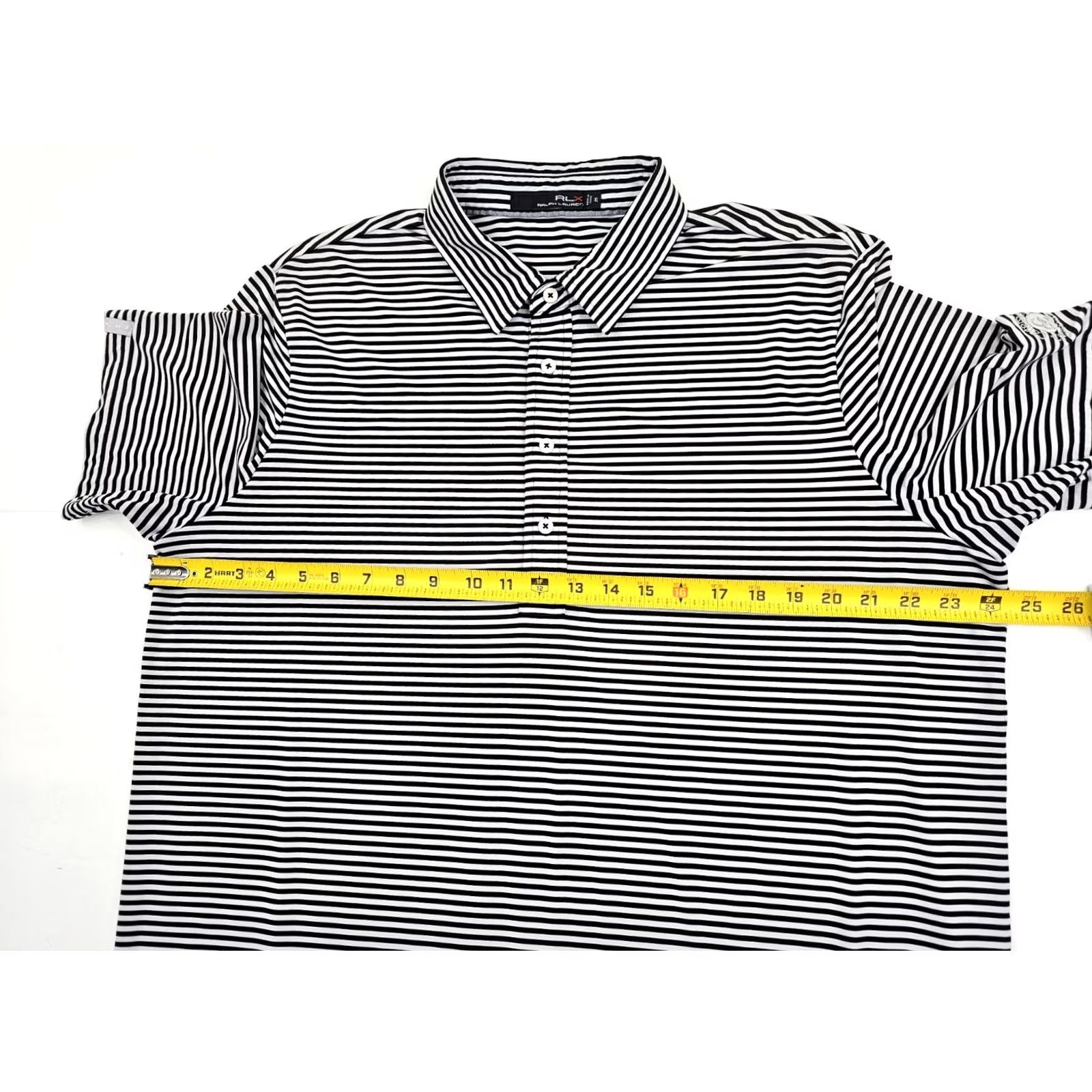 RLX Ralph Lauren RLX Ralph Lauren Polo Shirt Mens XL Black White Stripe Golf Moisture Wicking Performance Size US XL / EU 56 / 4 - 7 Thumbnail