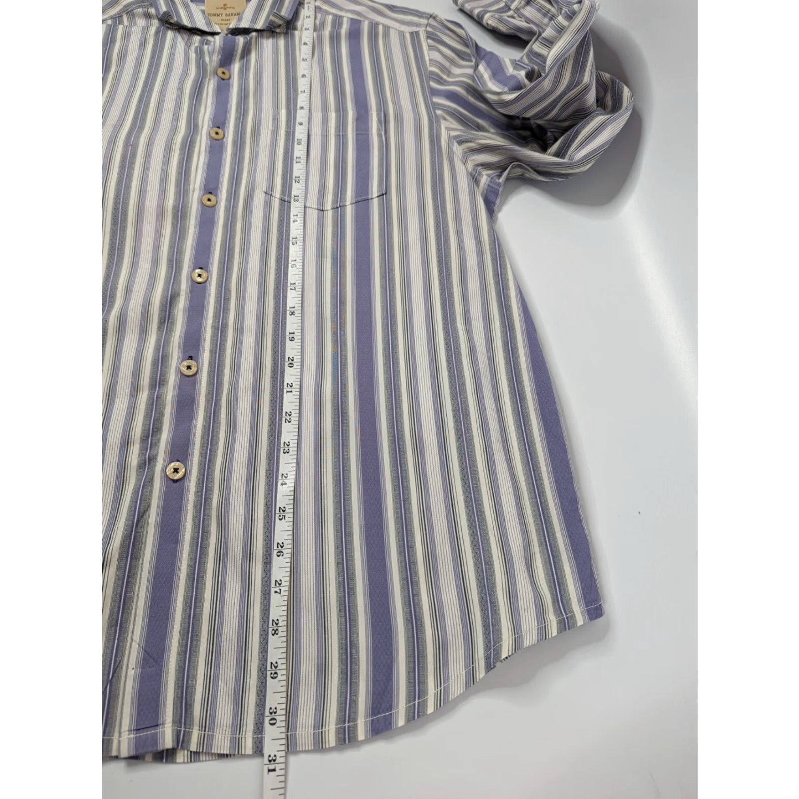 Tommy Bahama Tommy Bahama Shirt Men's Large Striped Long Sleeve Island Crafted Flip Cuff Size US L / EU 52-54 / 3 - 6 Thumbnail