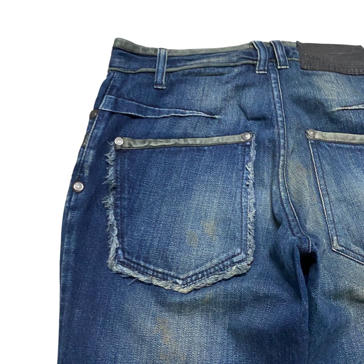 John Galliano John Galliano Leather Trimmed Denim Jeans Size US 31 - 10 Thumbnail