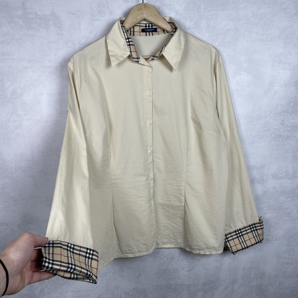 Burberry × Vintage Vintage Burberry London Nova Check Details Button Up Shirt Size US M / EU 48-50 / 2 - 2 Thumbnail