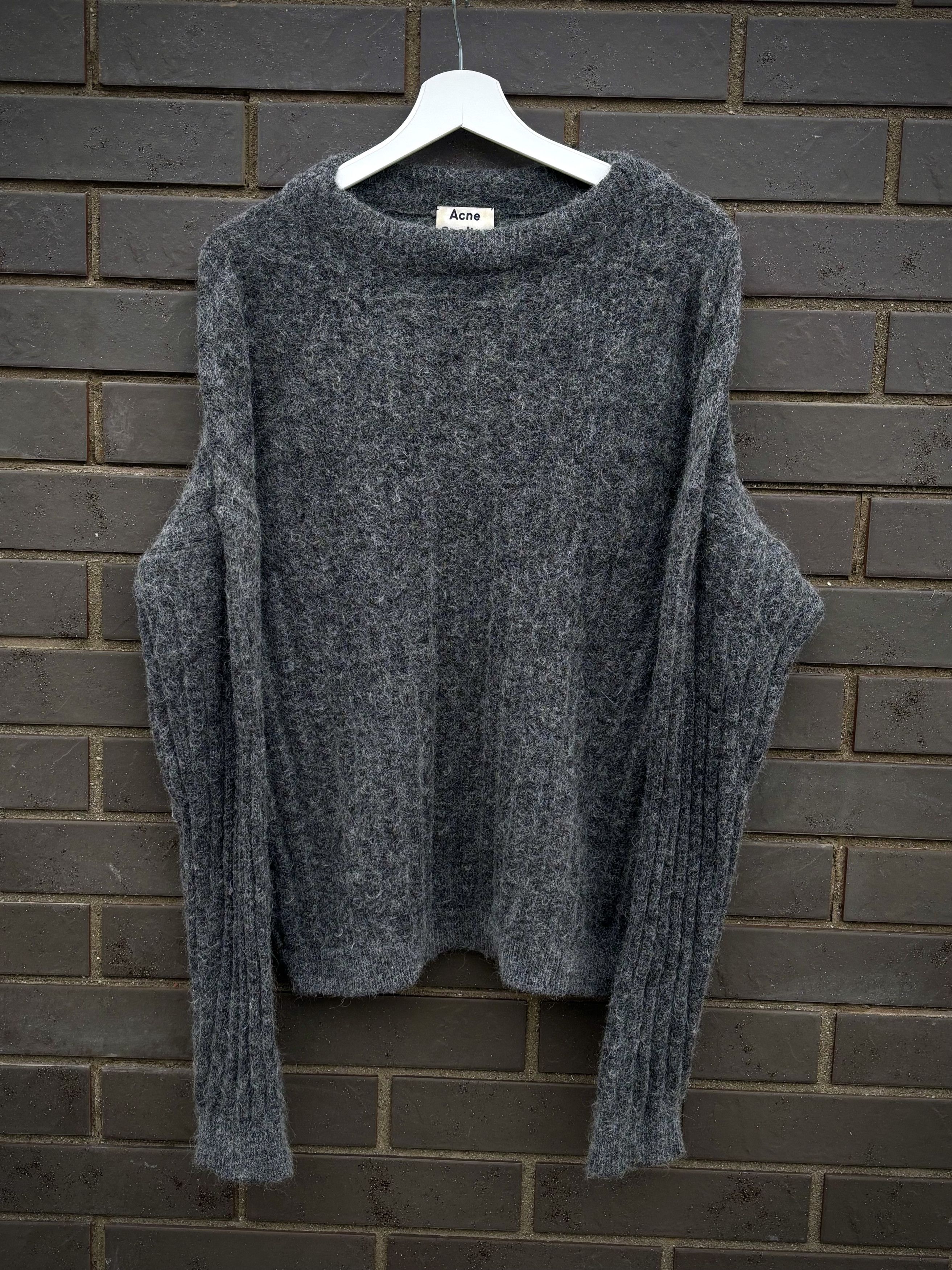 ACNE STUDIOS Sweater Dramatic Moh Paw14 Oversized Ivory Wide