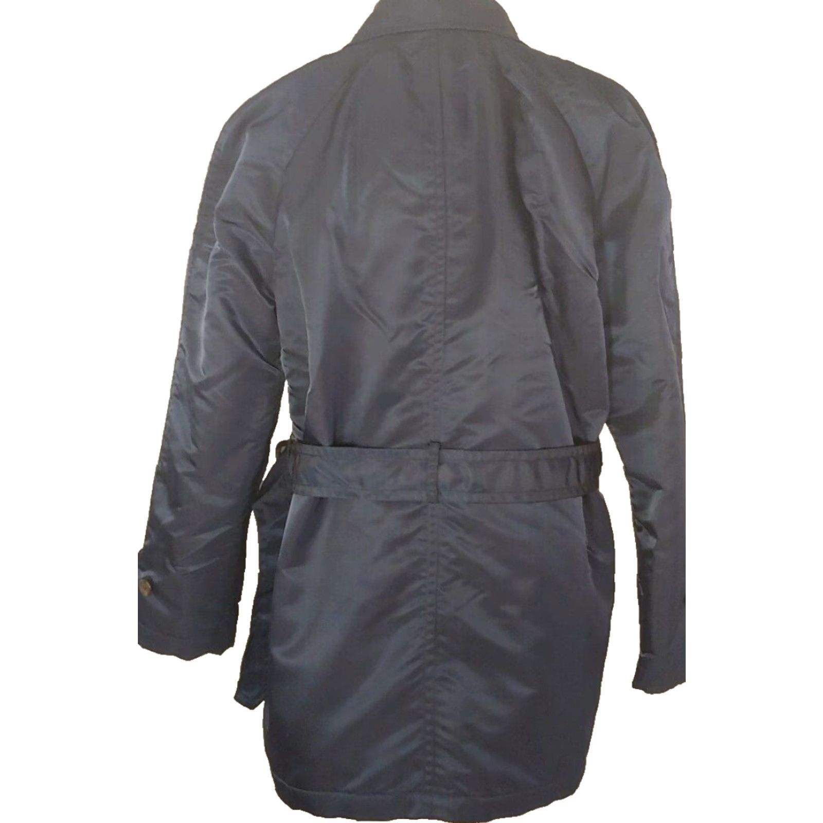 Ralph Lauren VINTAGE Ralph Lauren Jacket Small Navy Satin Acetate Belted Old Money Classic Size S / US 4 / IT 40 - 3 Thumbnail