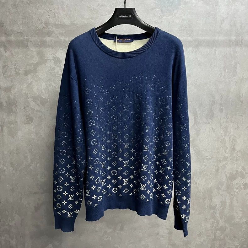 Louis Vuitton Crew neck long-sleeve sweater in dark blue w