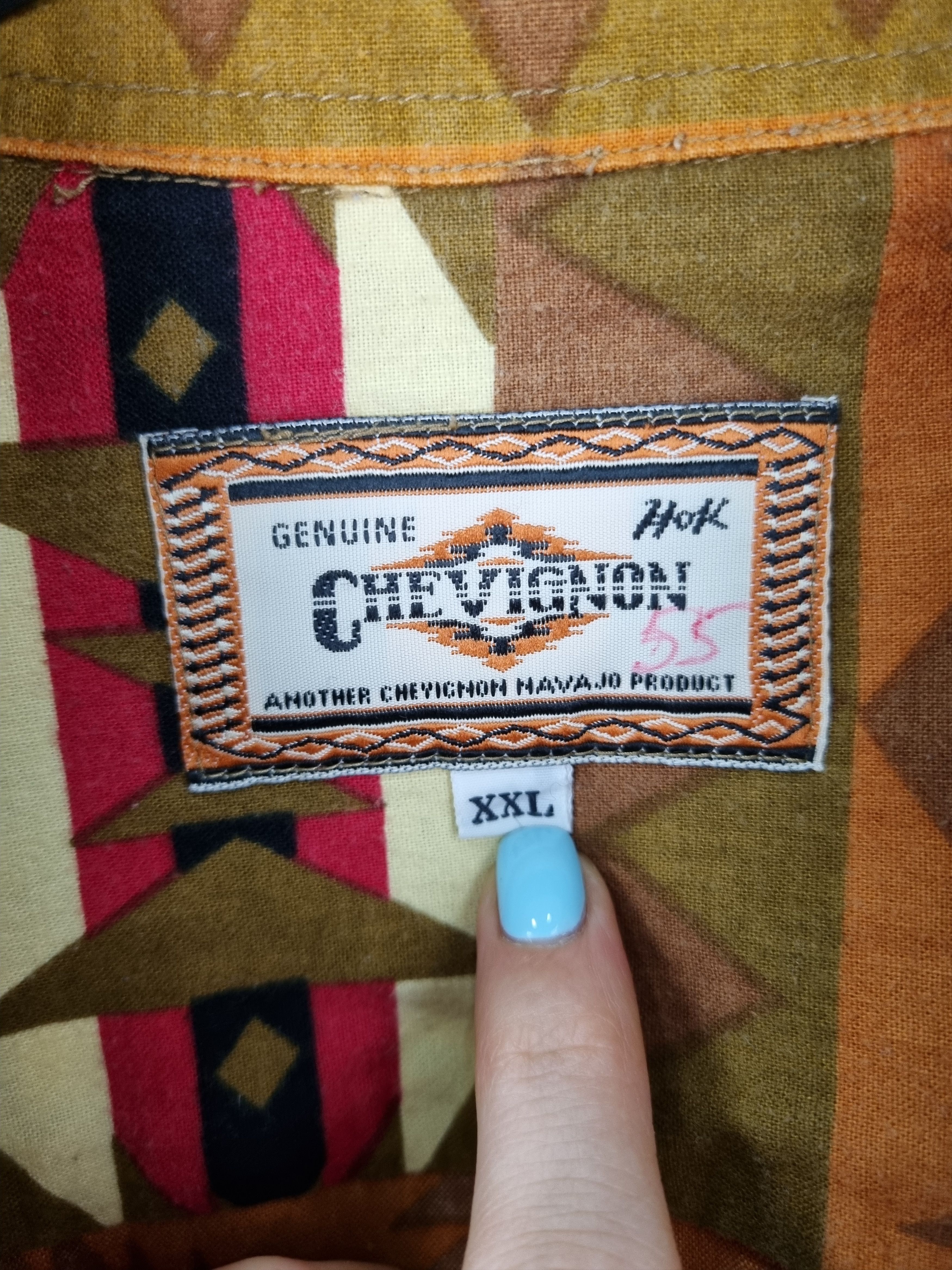 Chevignon × Native Rare size 80s Chevignon Navajo Vintage Shirt Button ups Size US XXL / EU 58 / 5 - 17 Thumbnail