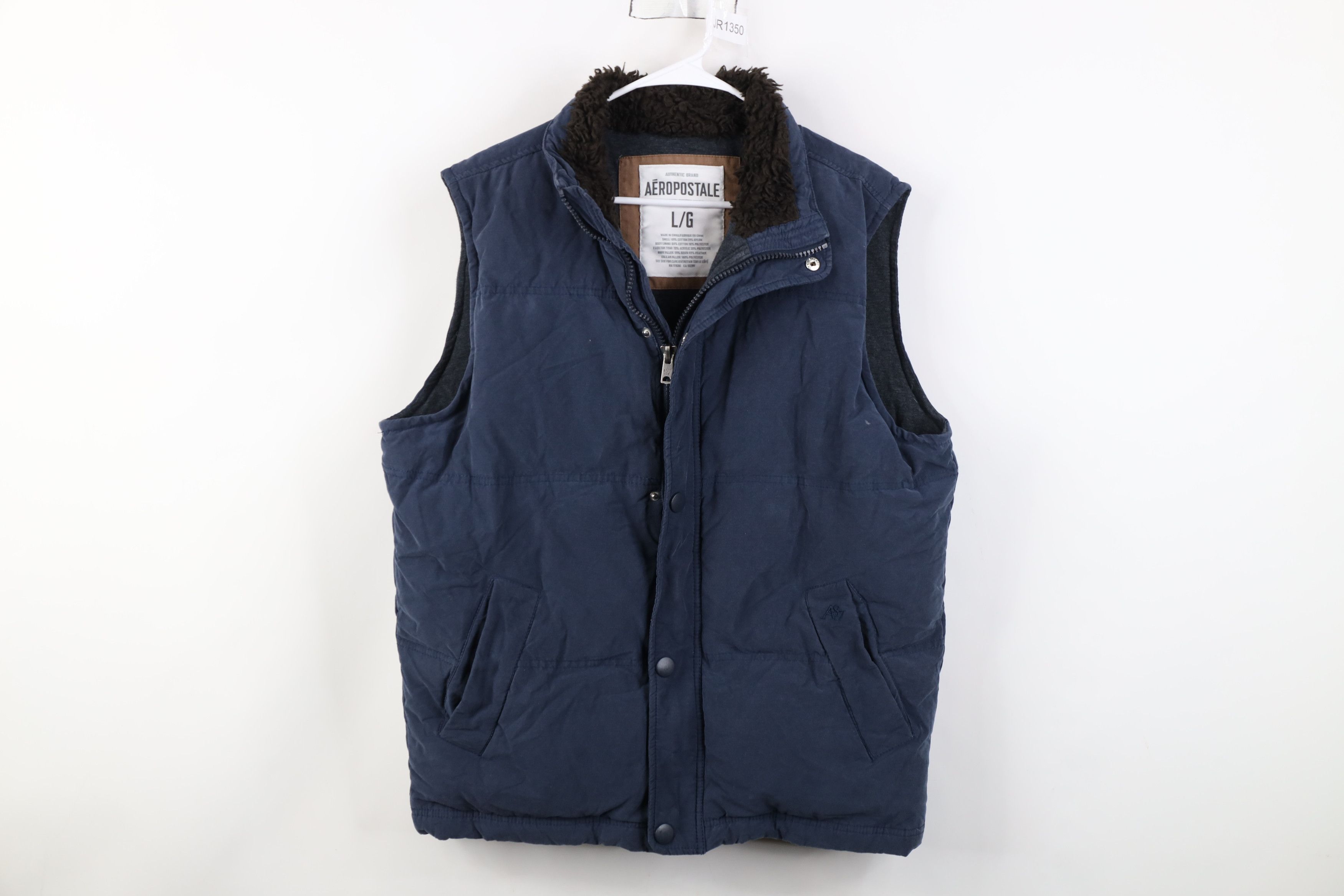 Aeropostale Vintage 90s Y2K Aeropostale Lined Duck Puffer Vest Jacket Size US L / EU 52-54 / 3 - 1 Thumbnail
