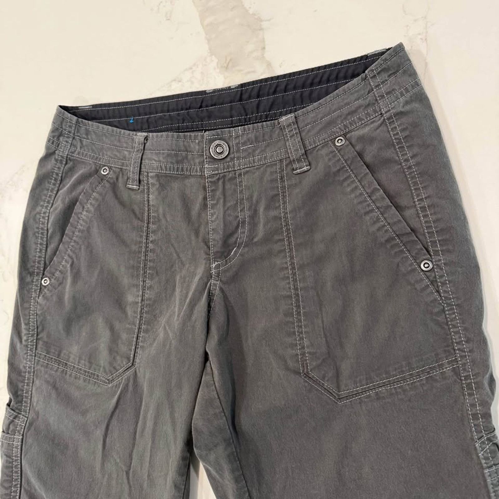 Kuhl Kuhl Free Range Cargo Capri Utility Pants Women's 4 Gray Size 27" / US 4 / IT 40 - 3 Thumbnail