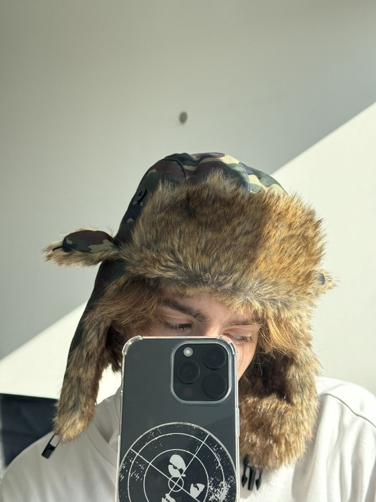 Hysteric Glamour Vintage Camo fuzzy mohair japanese ushanka hat avant garde Size ONE SIZE - 3 Thumbnail