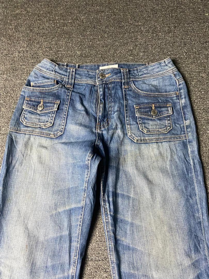 Japanese Brand Japanese Brand Low Rise Flare Jeans with Cargo Pocket (155) Size US 27 - 5 Thumbnail