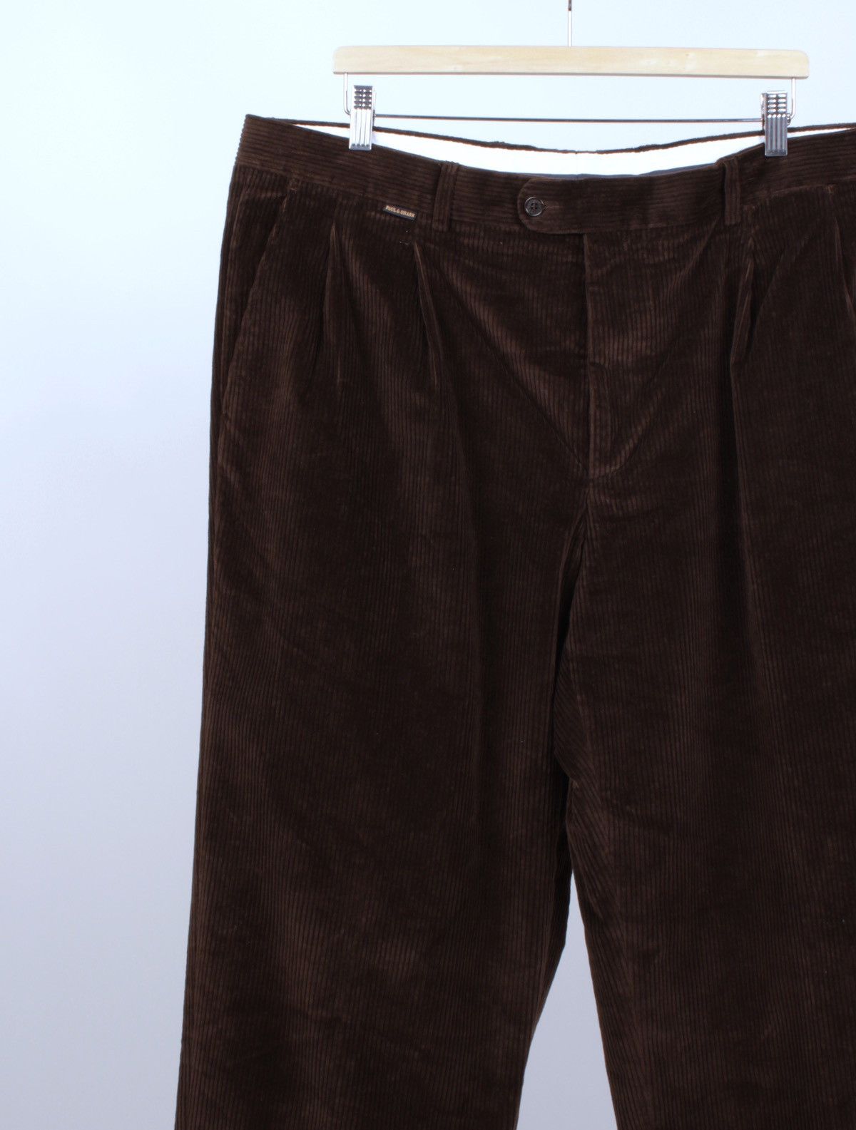 Designer × Paul & Shark × Vintage PAUL & SHARK Velvet Vintage Brown Pants Trousers Elasticized Size US 44 / EU 60 - 1 Thumbnail