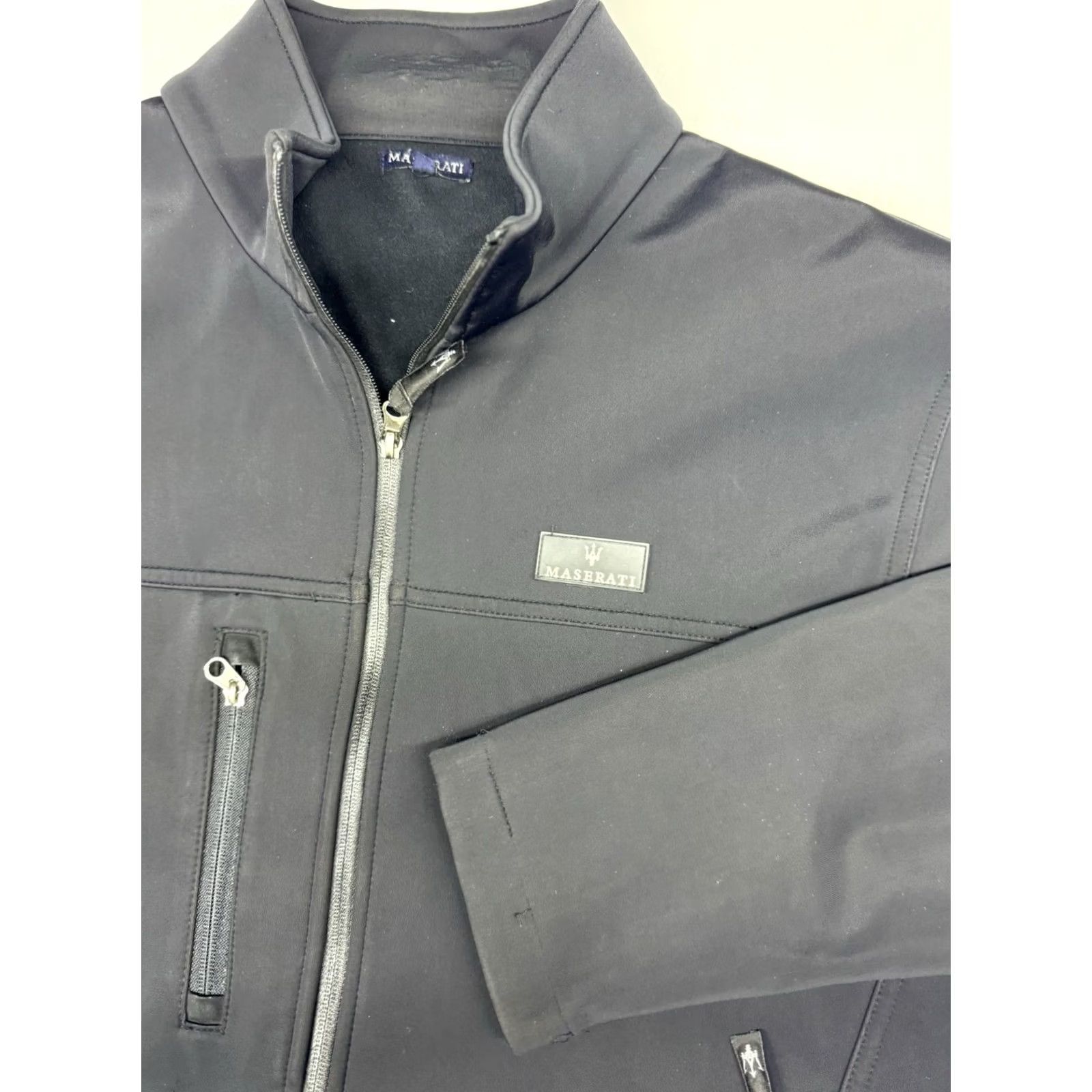 Maserati Maserati Full-Zip Lightweight Bomber Jacket Men’s Size M Black Logo Embroidered Racing Lightweight Mid-Length Size US M / EU 48-50 / 2 - 2 Thumbnail