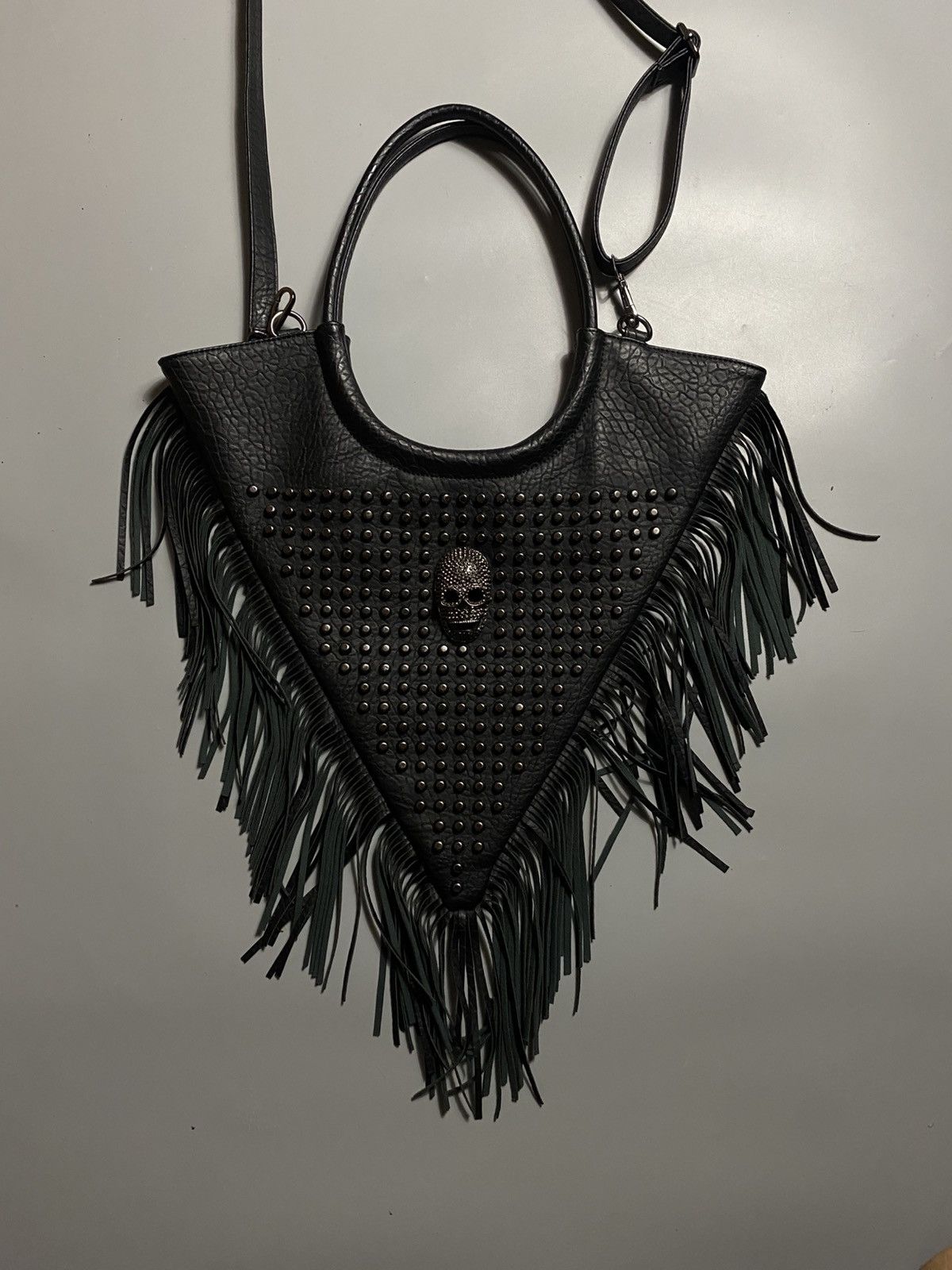 Japanese Brand Alexander McQueen style avant garde skull leather handbag Size ONE SIZE - 5 Thumbnail
