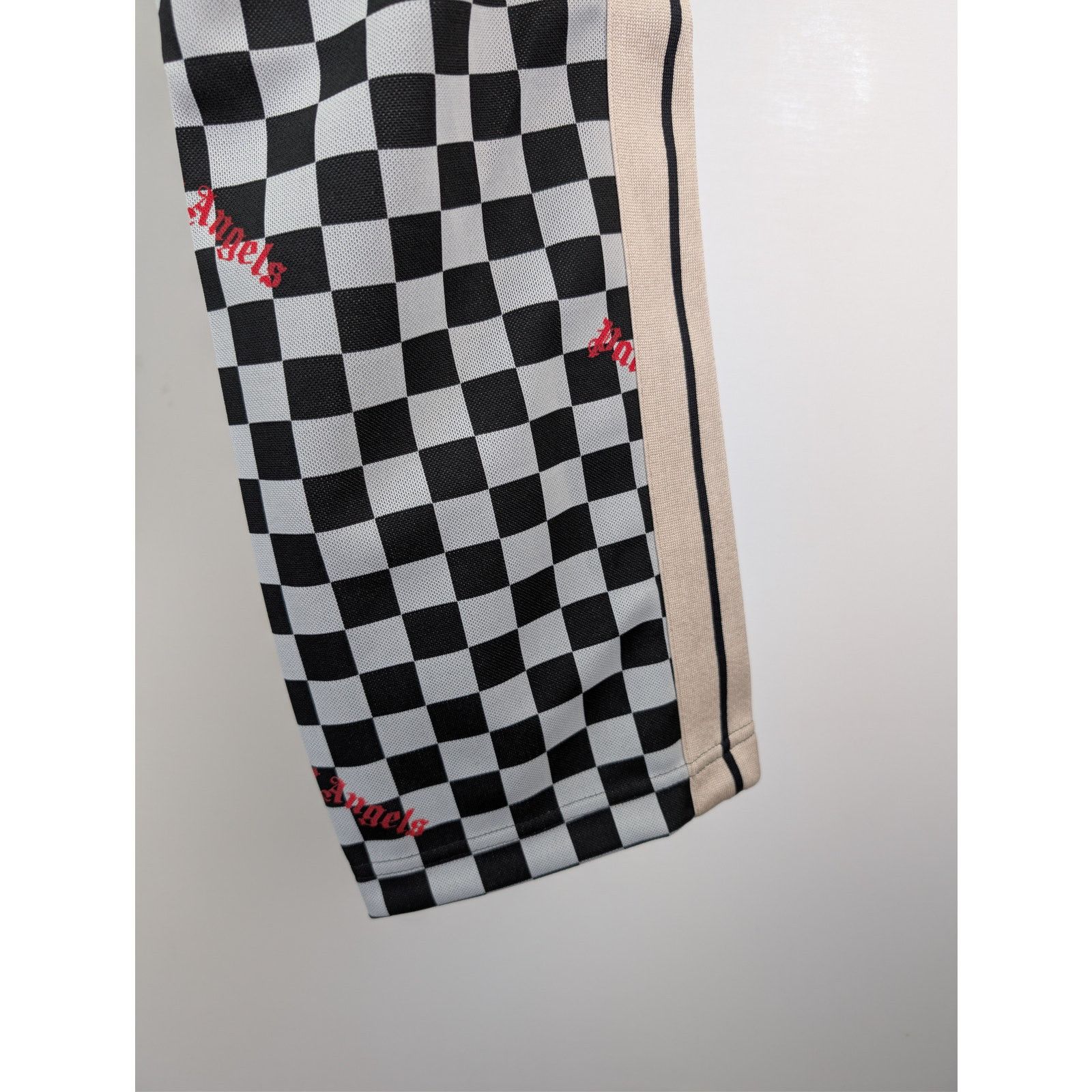 Palm Angels o1rshd1 Jacquard Damier Classic Track Pants in Black / Red Size US 32 / EU 48 - 16 Thumbnail