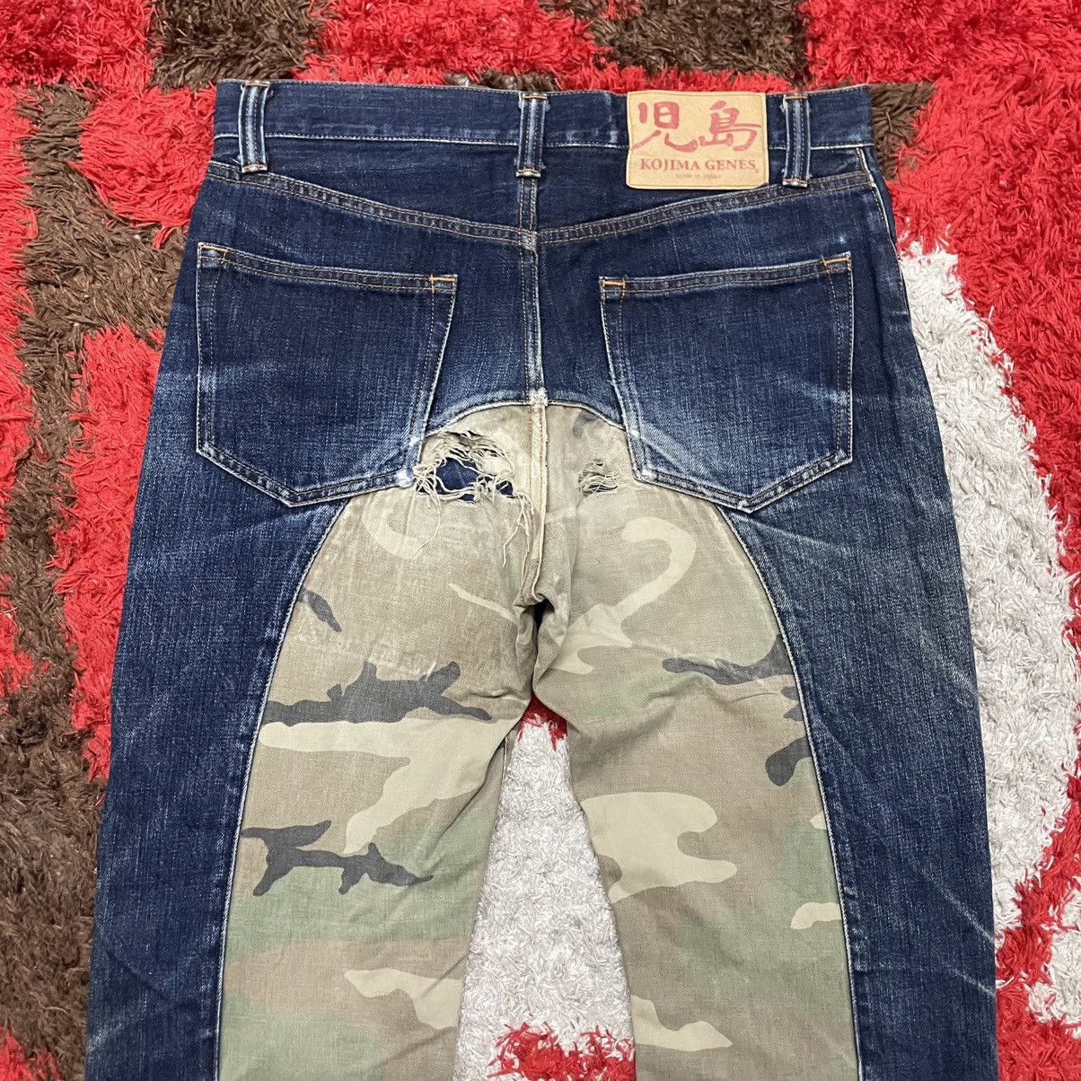 KOJIMA GENES 🔥🇯🇵Kojima Genes Japan Half Camo Ripped Distress Denim Jeans Size US 32 / EU 48 - 5 Thumbnail