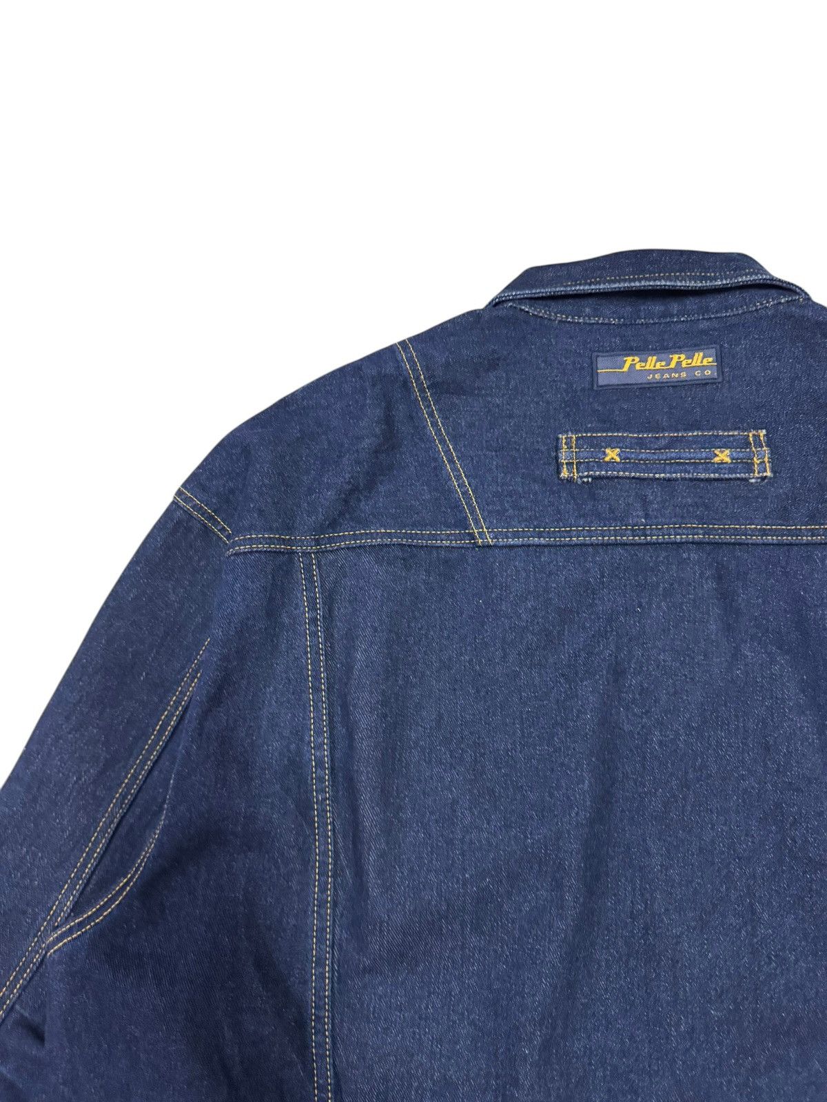 Marc Buchanan × Pelle Pelle × Vintage Vtg🔥90’s Marc Buchanan Pelle Pelle Jeans Trucker Jacket Size US L / EU 52-54 / 3 - 20 Thumbnail