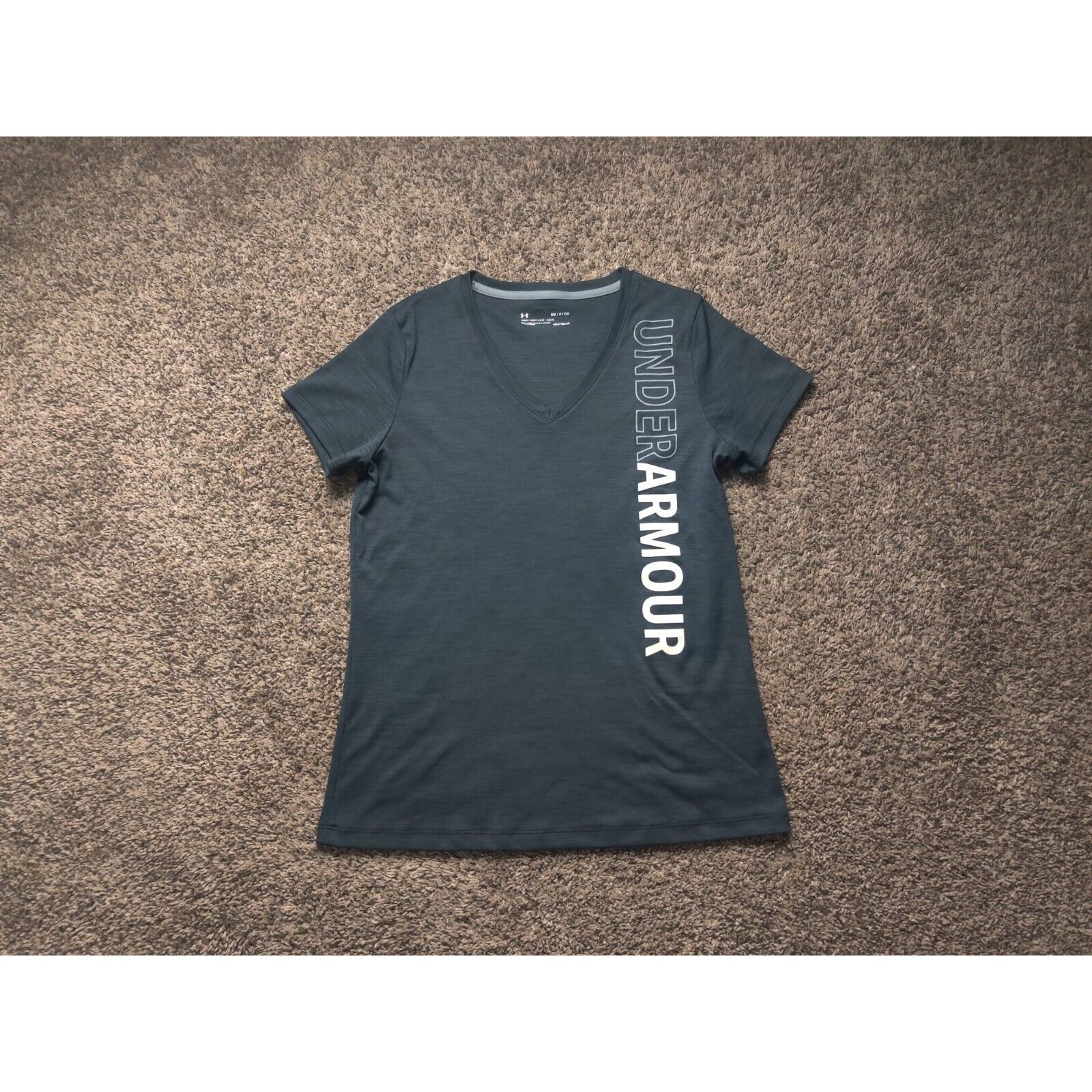 Under Armour Under Armour Shirt Adult Womens Small Gray V-Neck Size S / US 4 / IT 40 - 1 Thumbnail
