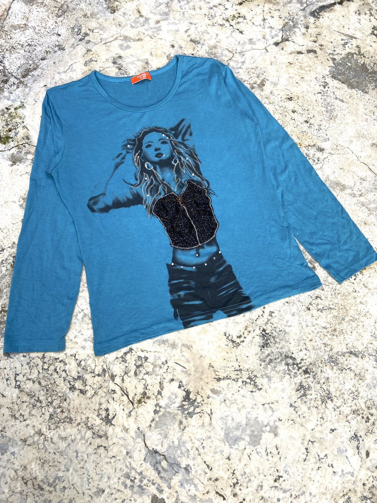 Vtg Y2K castanets club women art 3G long sleeve t-shirt