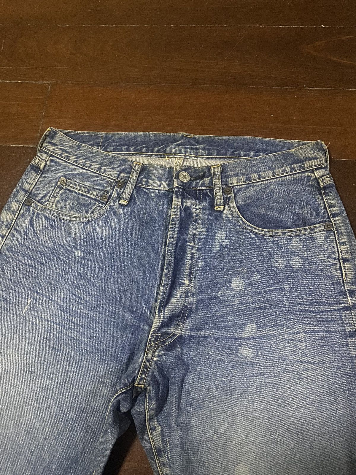 Warehouse FIRE 🔥 vintage DENIME JAPAN Selvedge Denim nice faded b1 Size US 33 - 7 Thumbnail