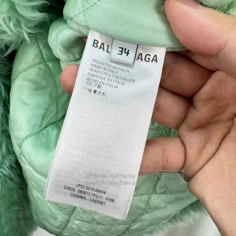 Balenciaga Balenciaga Mint Green Teddy Coat Size XXS / US 00 / IT 34 - 6 Thumbnail
