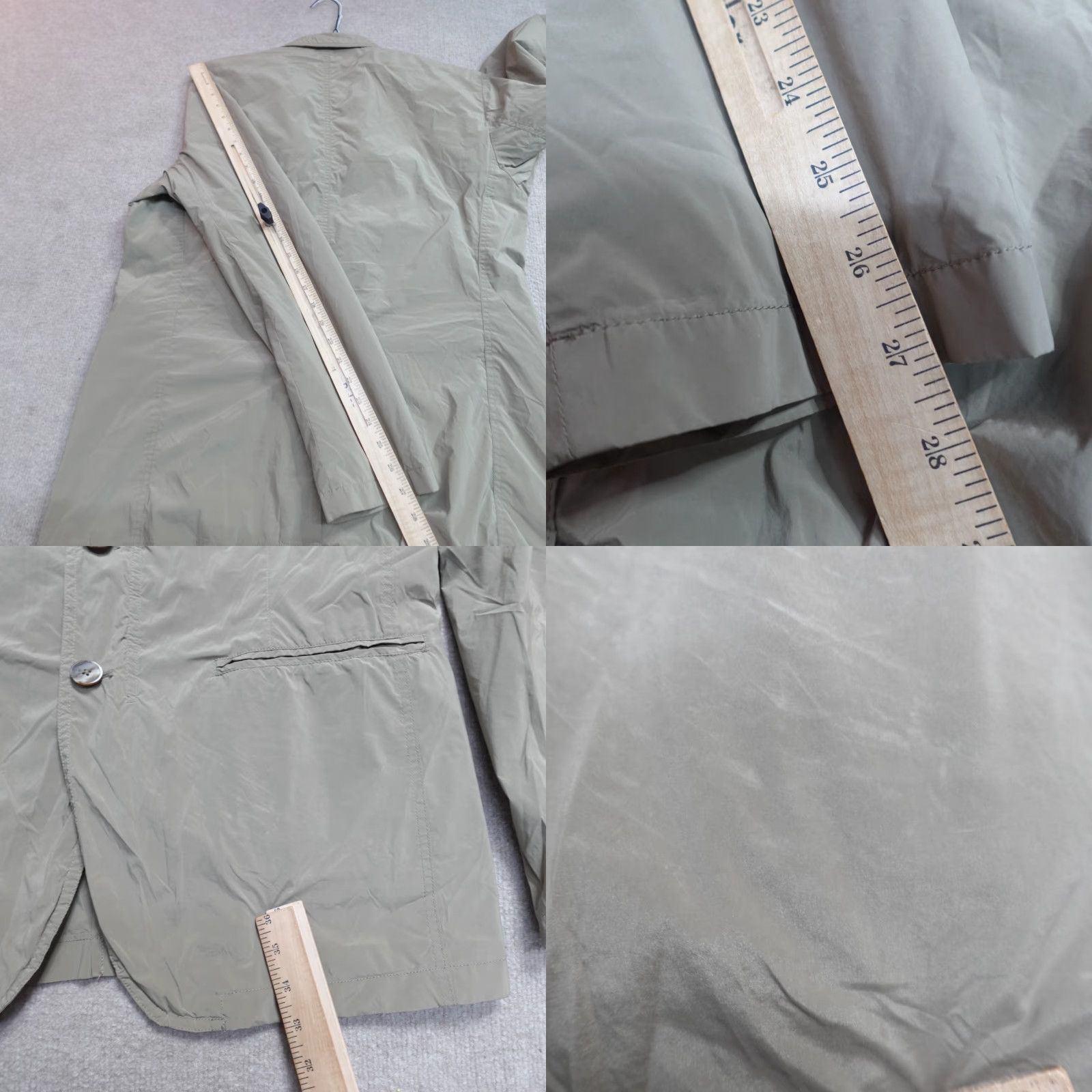 Herno Herno Blazer Jacket Men 44 Beige Solid Zipper Button 2 Button Made in Italy Tailored Windbreaker Fall Winter Spring Regular Size 44R - 10 Thumbnail